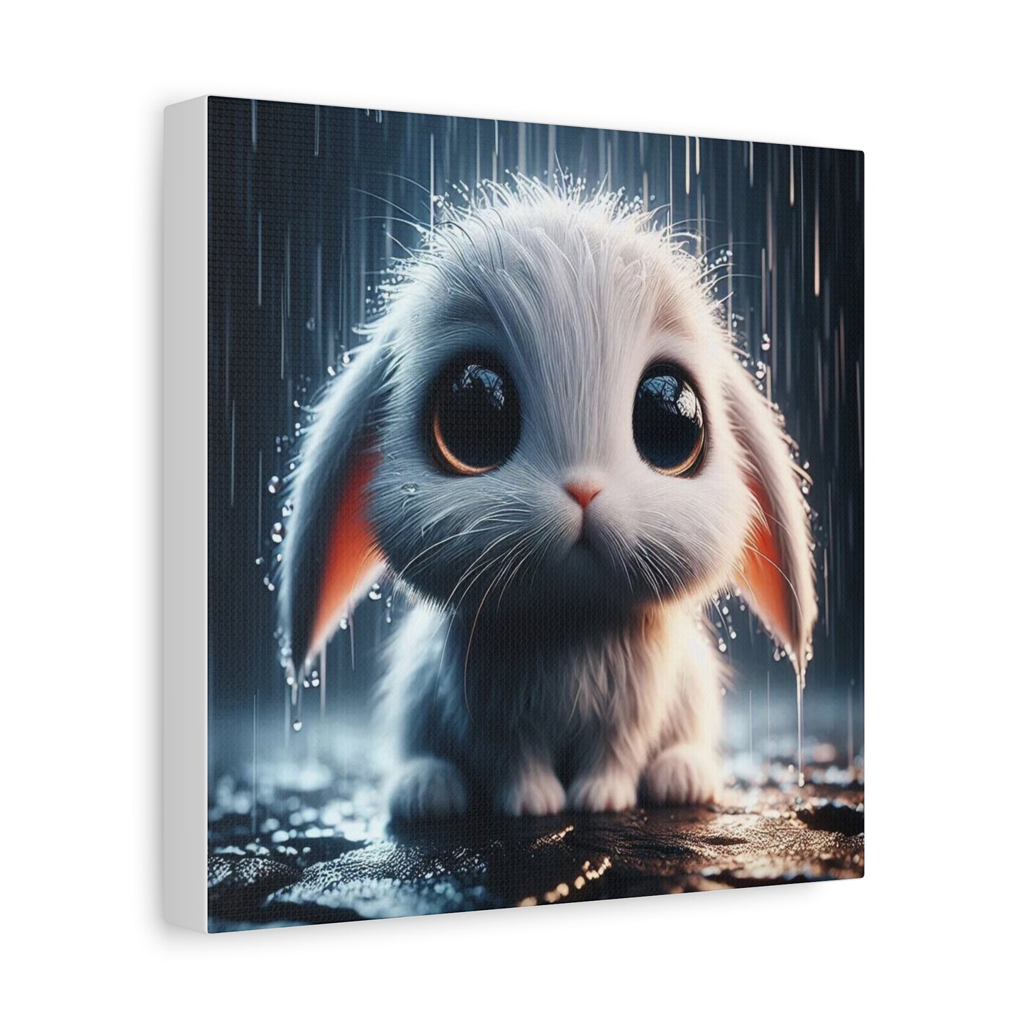 Baby Bunny in the Rain Art