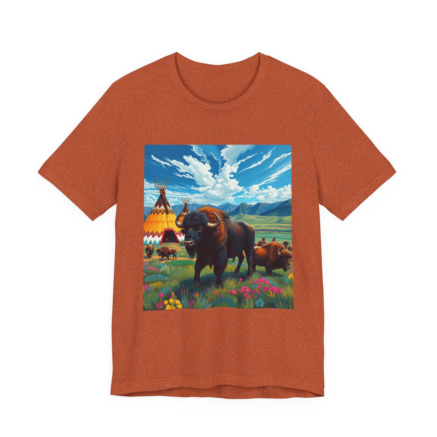 Southwest Abstract Buffalo Tee Shirt