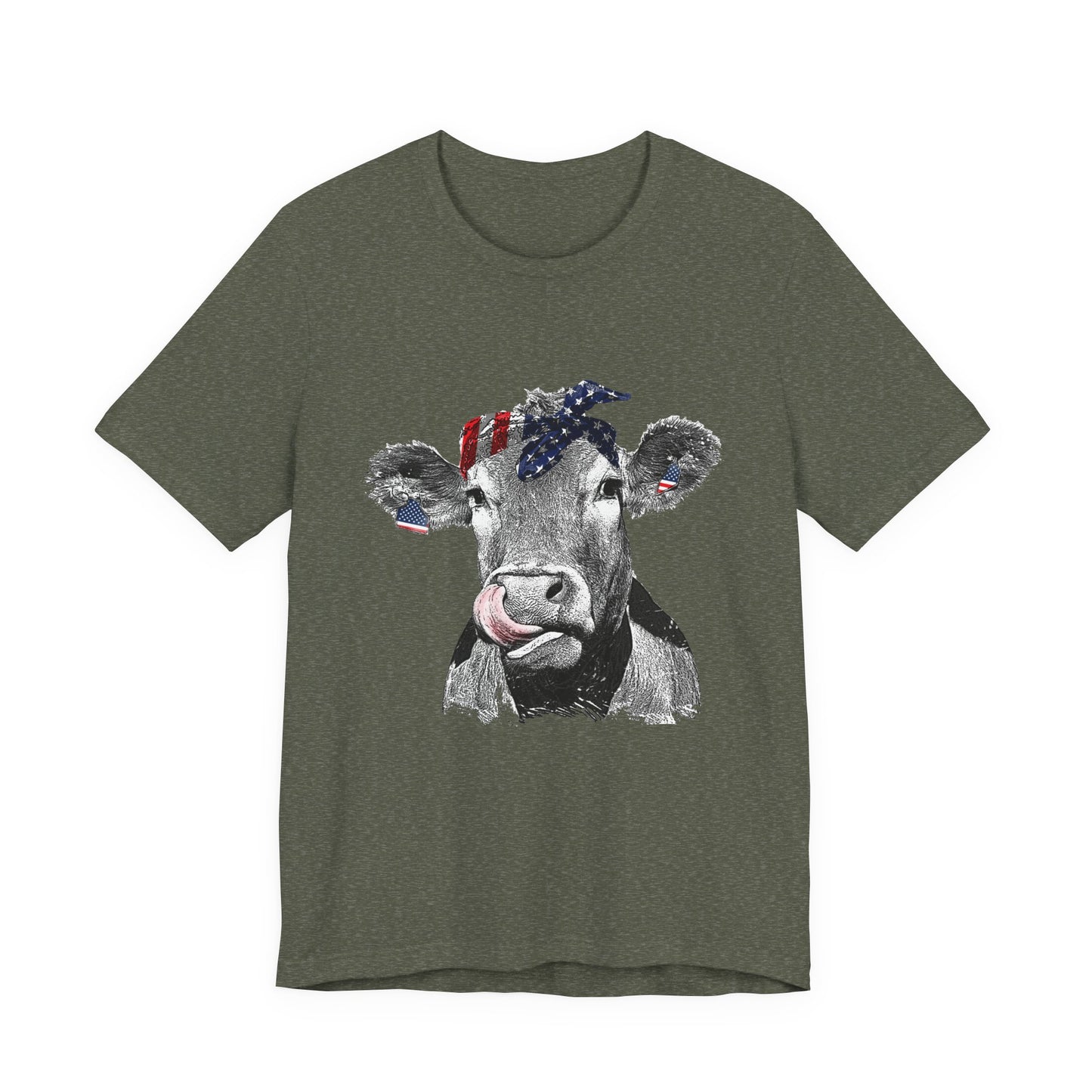Cow with Flag Bandanna T-Shirt
