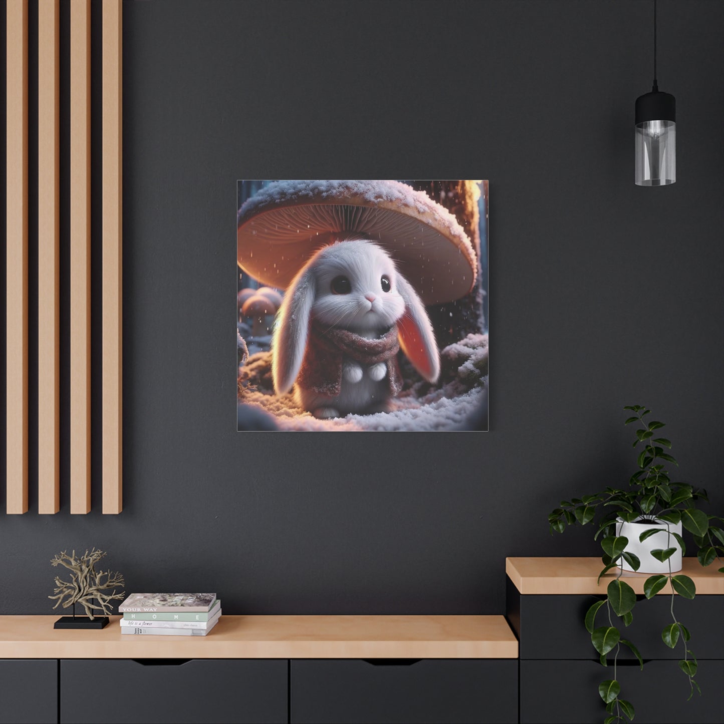 Baby Bunny in the Snow Art