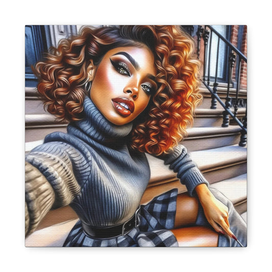Beautiful Black Woman Canvas Art
