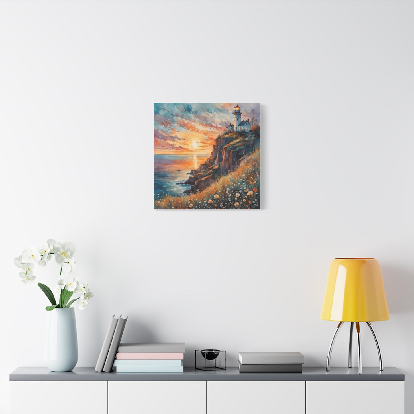 Lighthouse on the Cliff Abstract Art