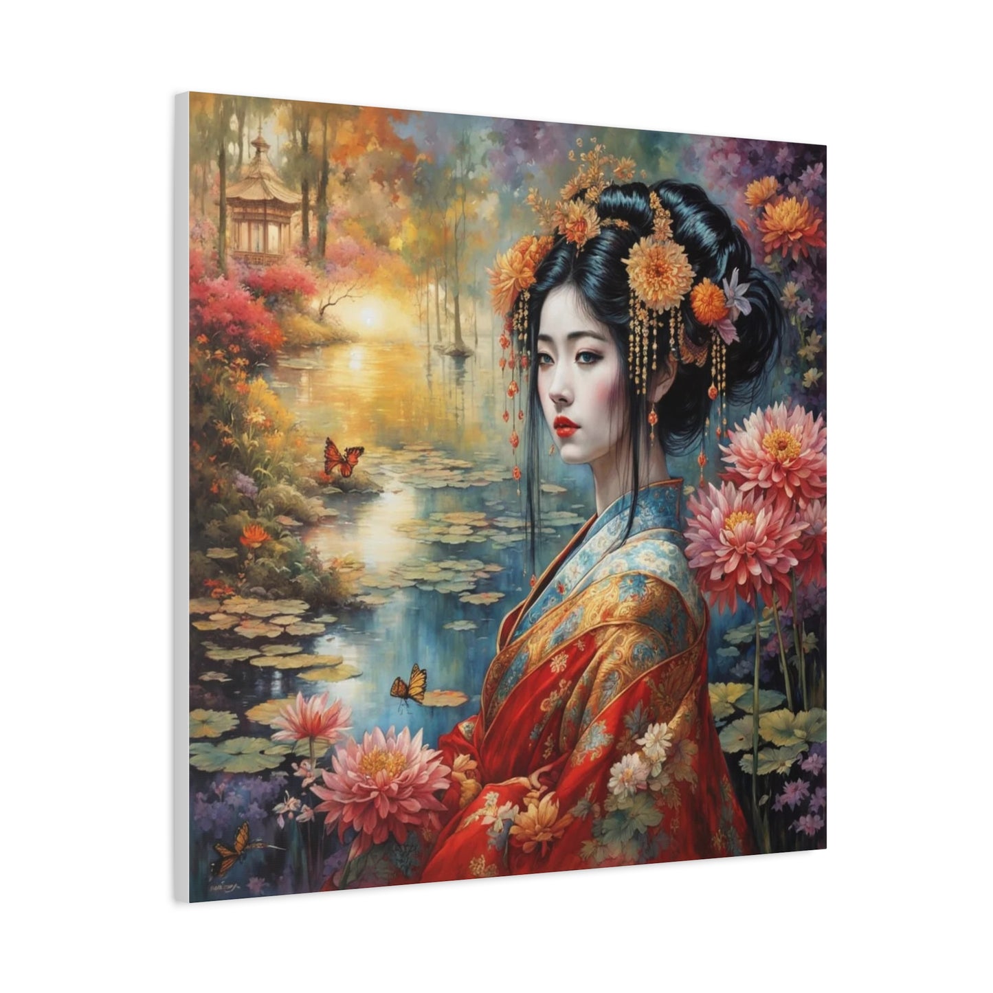 Beautiful Woman Asian Abstract Art