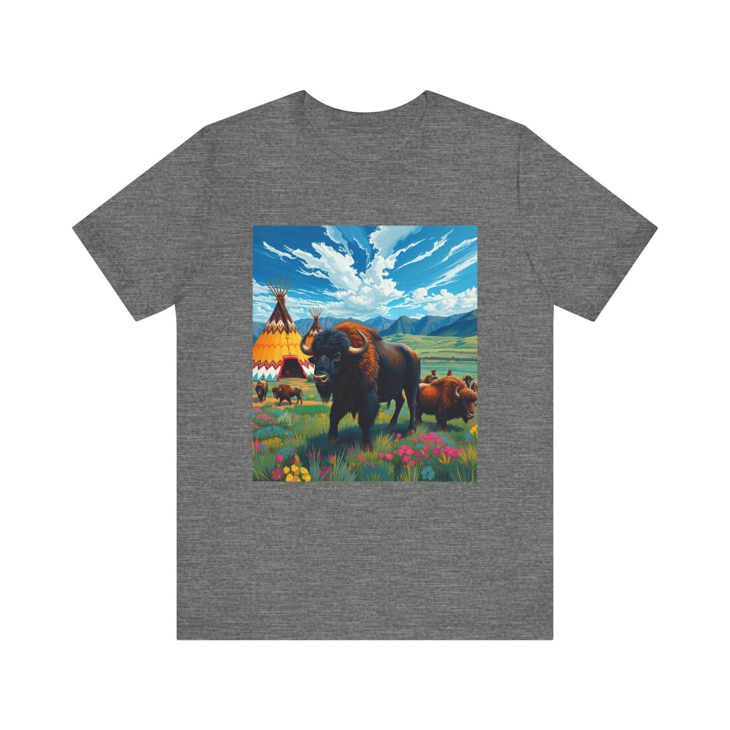 Southwest Abstract Buffalo Tee Shirt