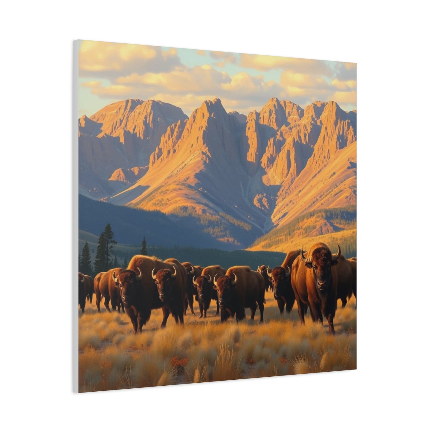 Canvas Print -Buffalo at the Black Hills Wall Art