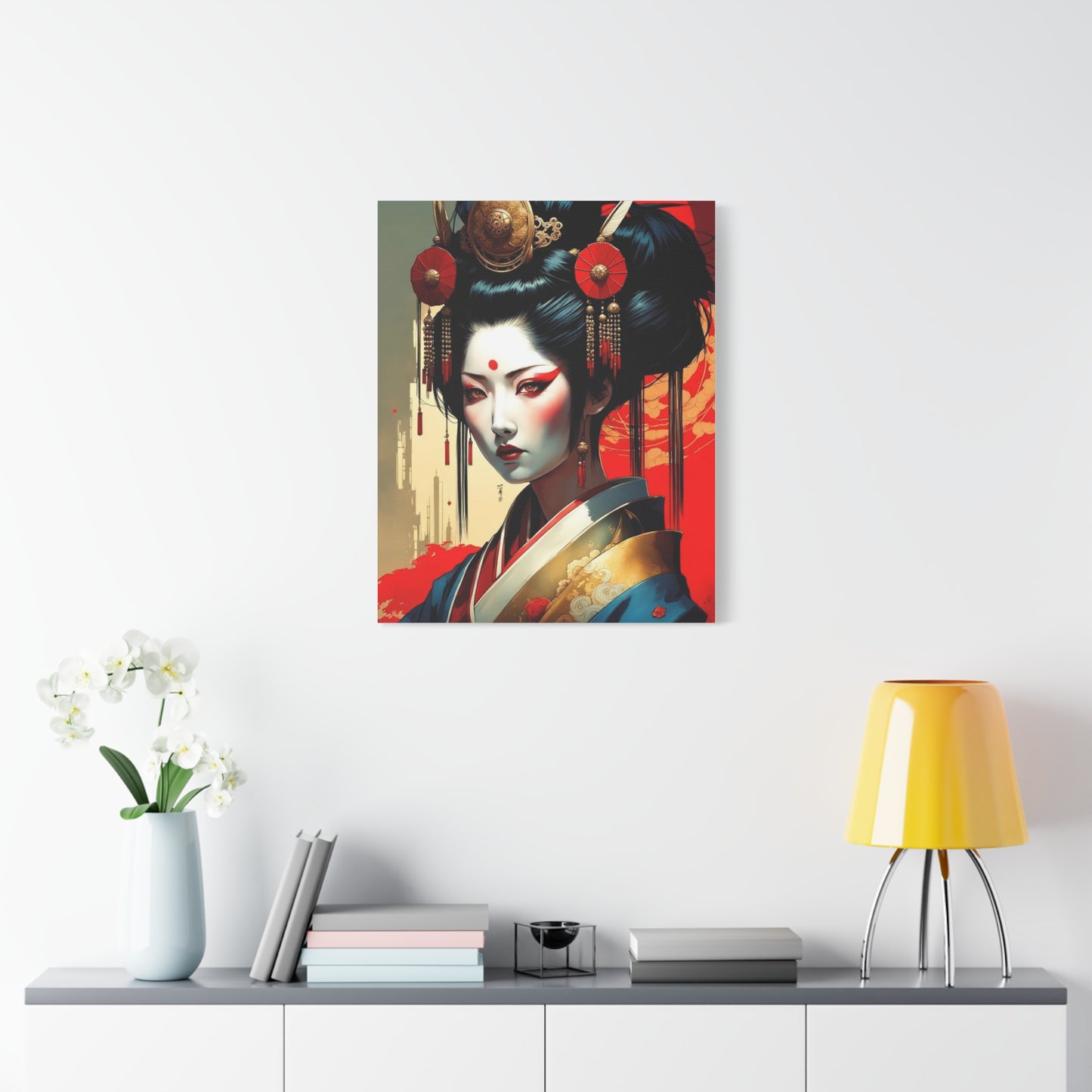 Geisha Asian Abstract Art