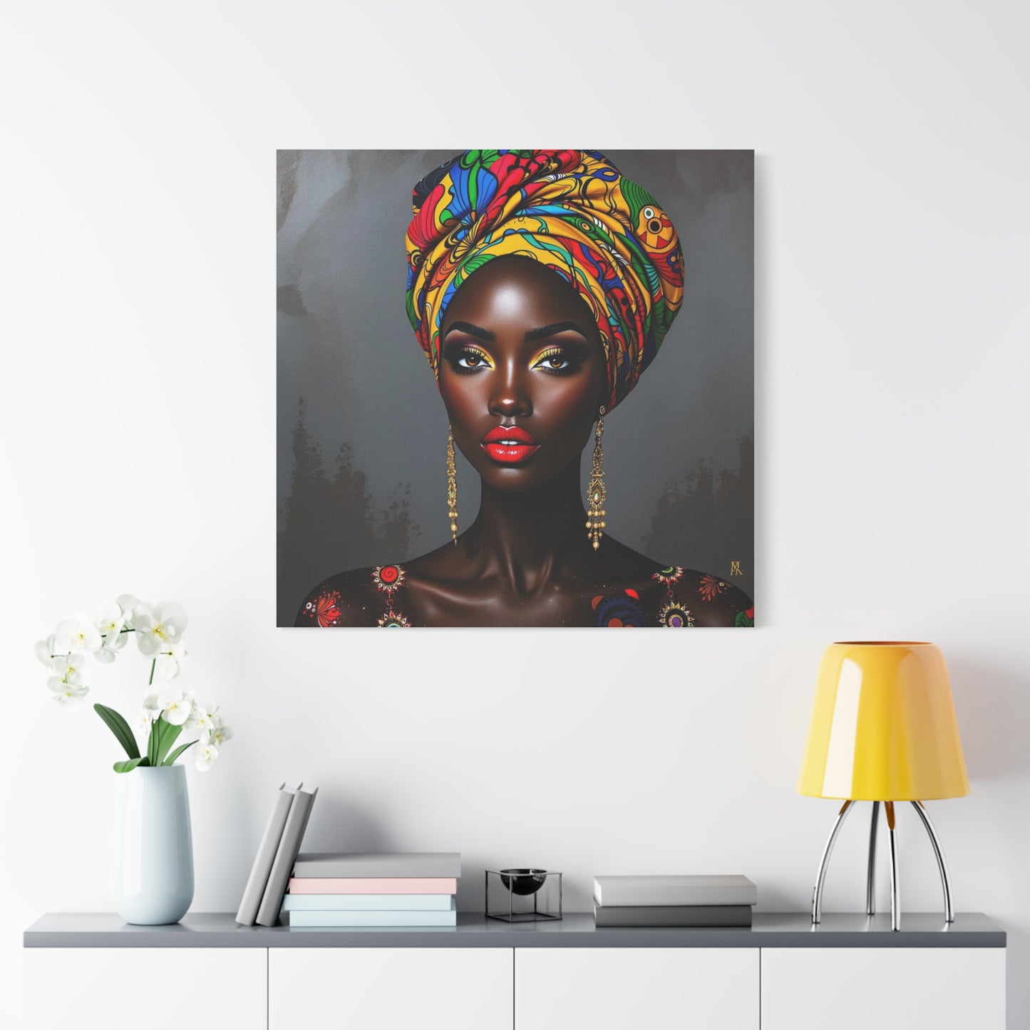 Beautiful Woman African Abstract Art
