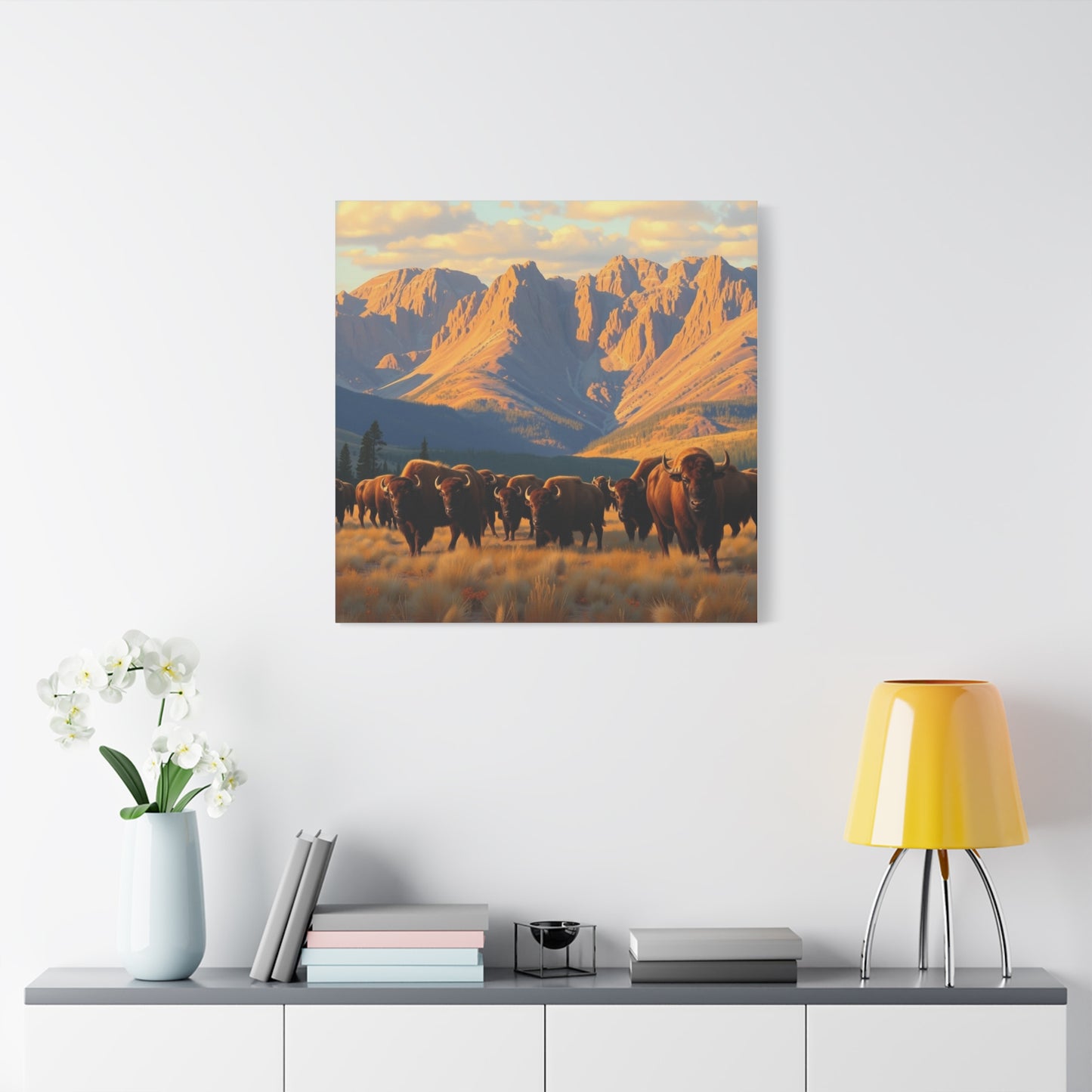 Canvas Print -Buffalo at the Black Hills Wall Art