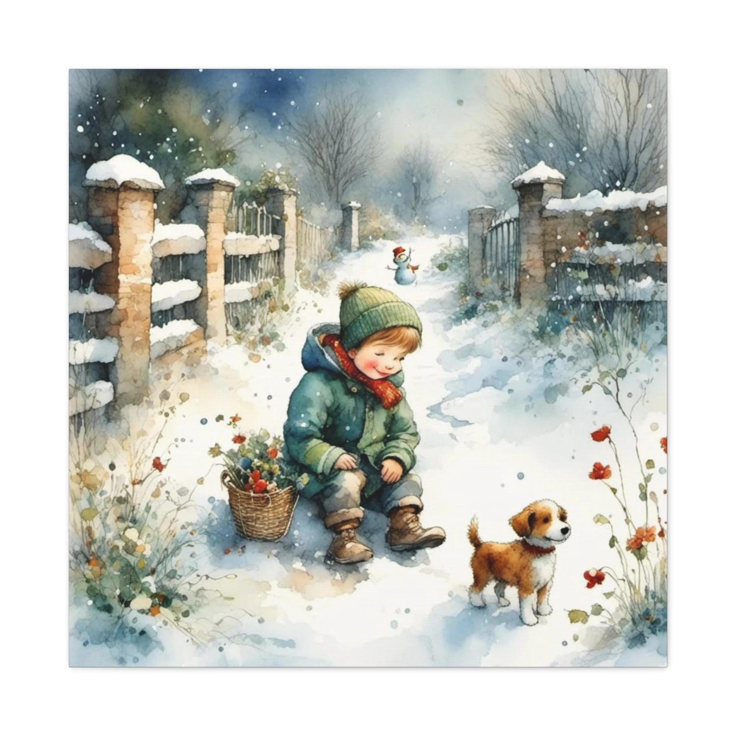 A Boy and His Puppy Art