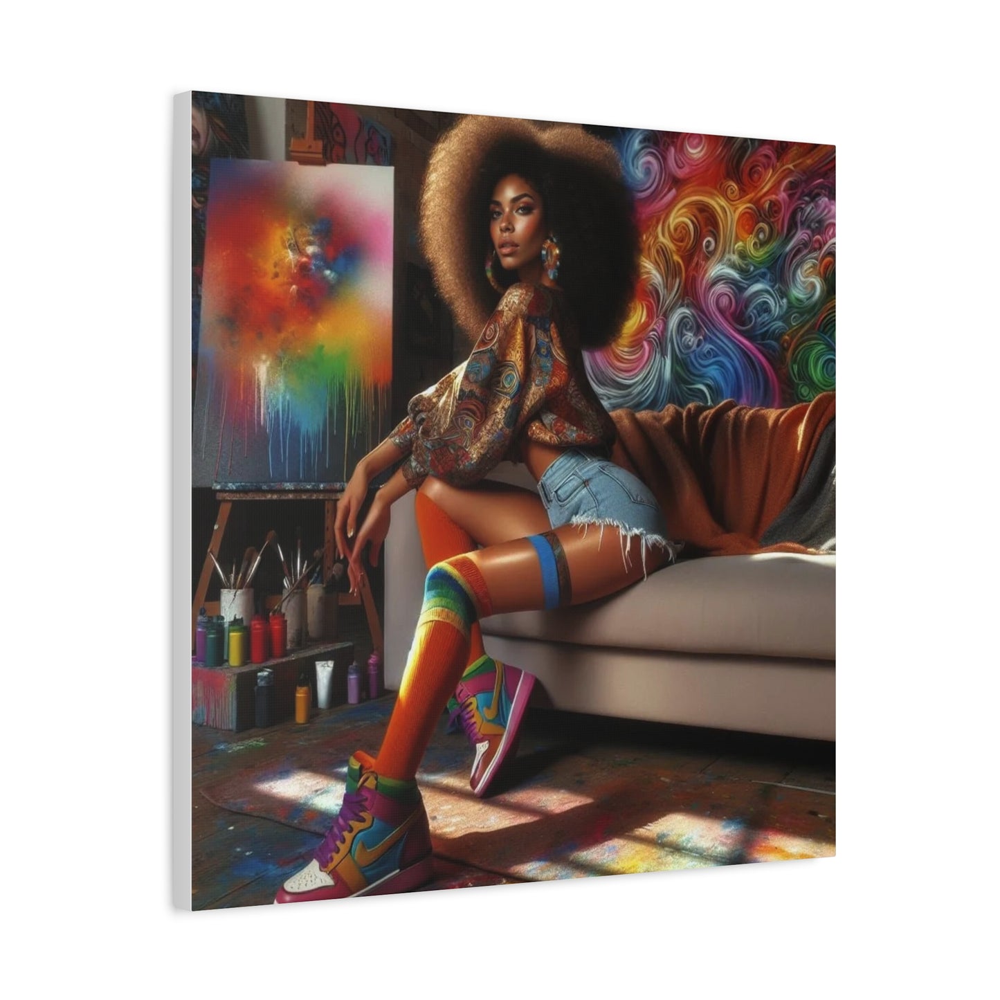 Beautiful Black Woman Canvas Art