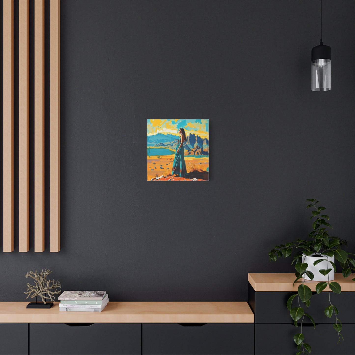 Canvas Print -Vibrant Native American Woman Wall Art
