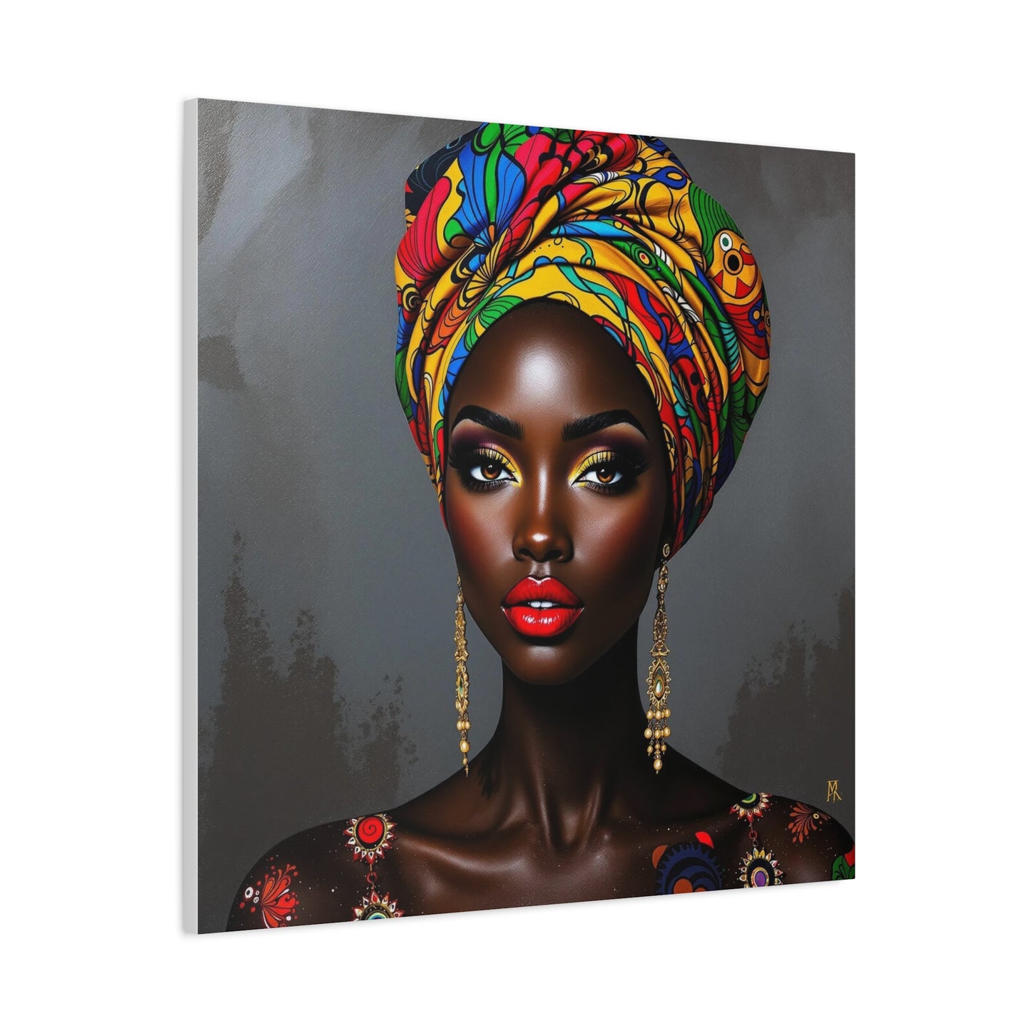 Beautiful Woman African Abstract Art