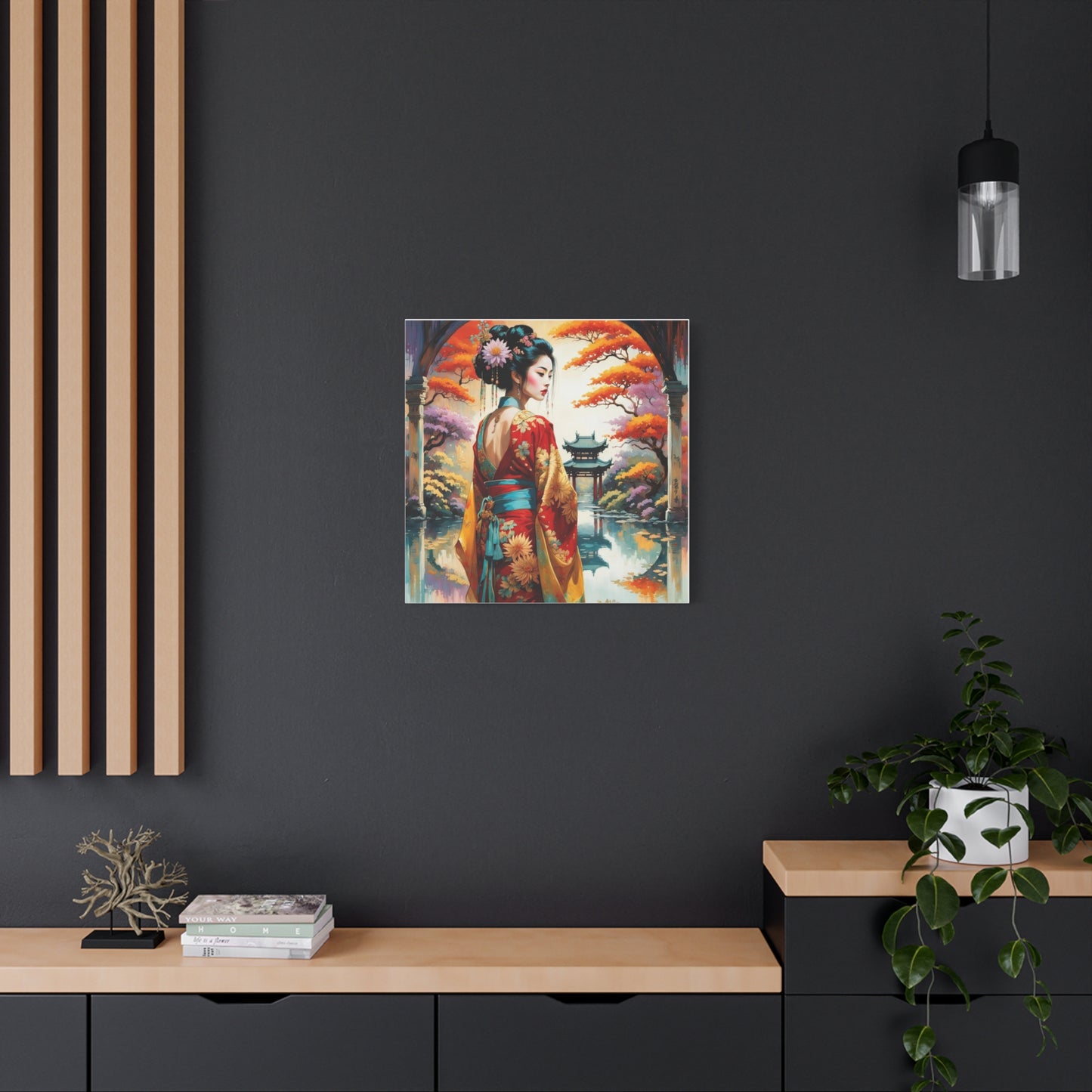 Geisha Asian Abstract Art