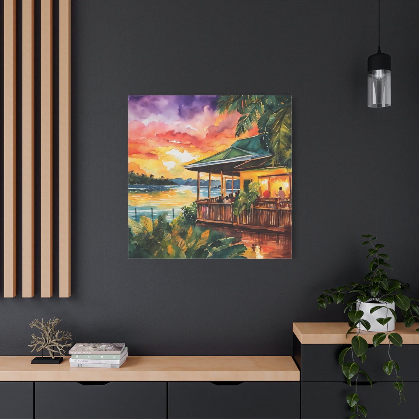 Beach Side Restaurant Abstract Art