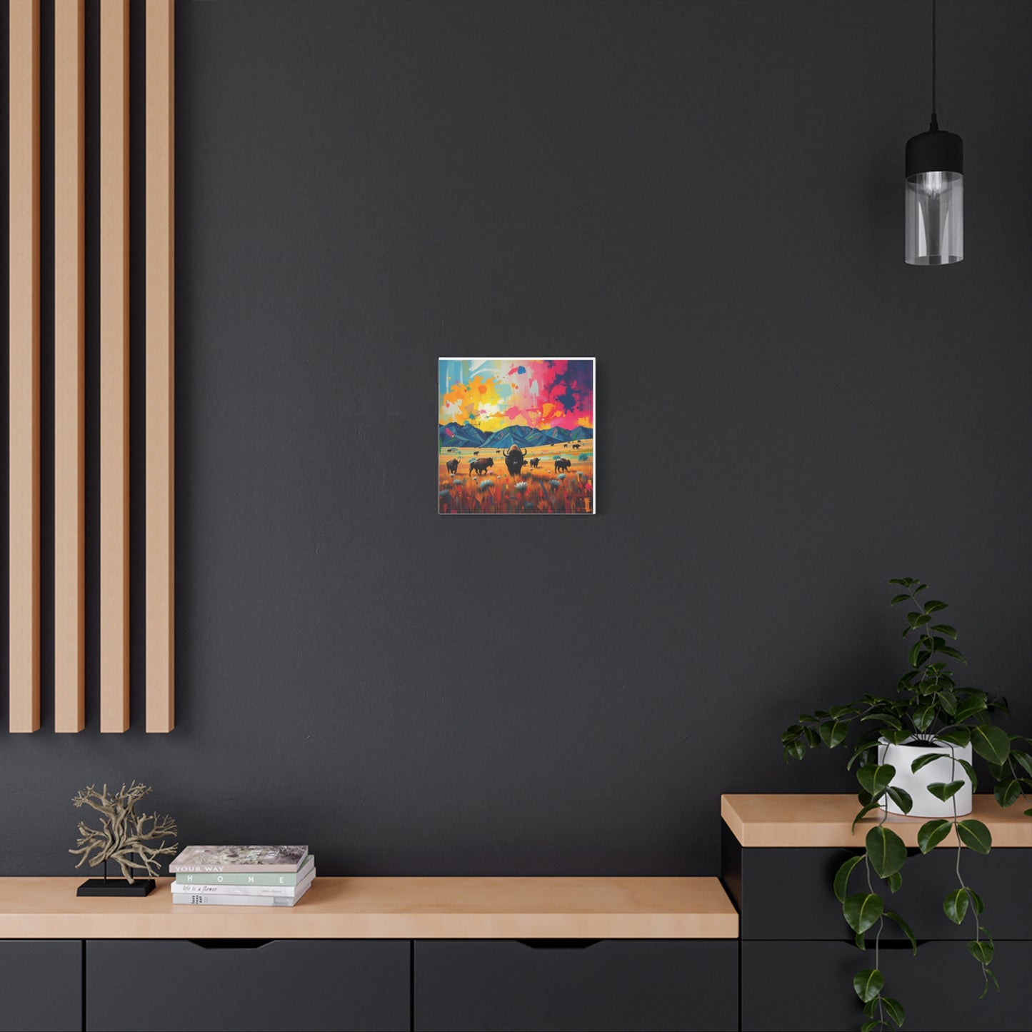 Canvas Print -Abstract Buffalo Wall Art