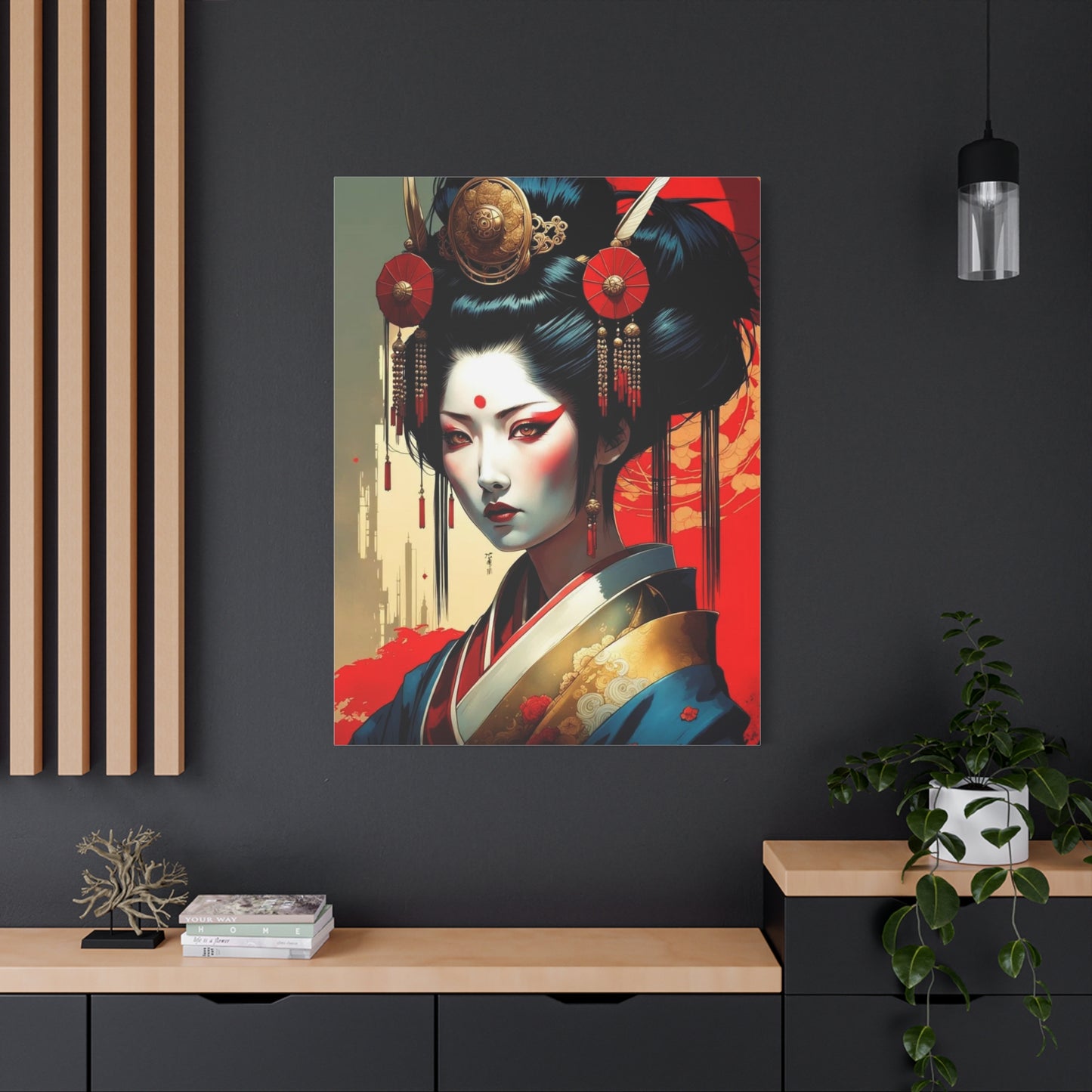 Geisha Asian Abstract Art