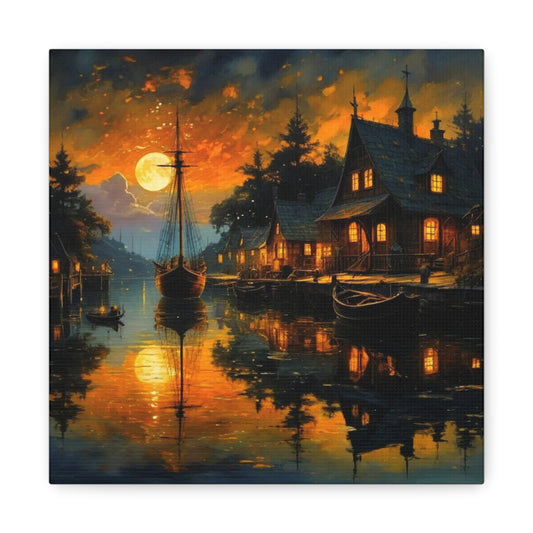Wall Art - Harbor Glow Matte Canvas