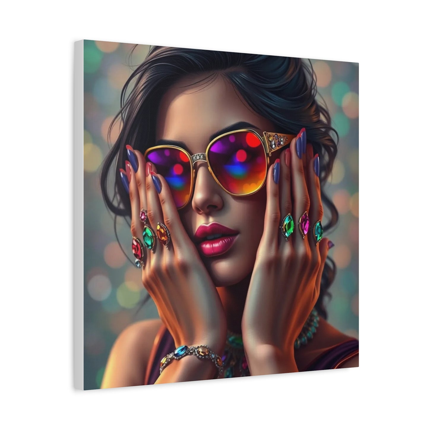Lady in Jewels Abstract Art