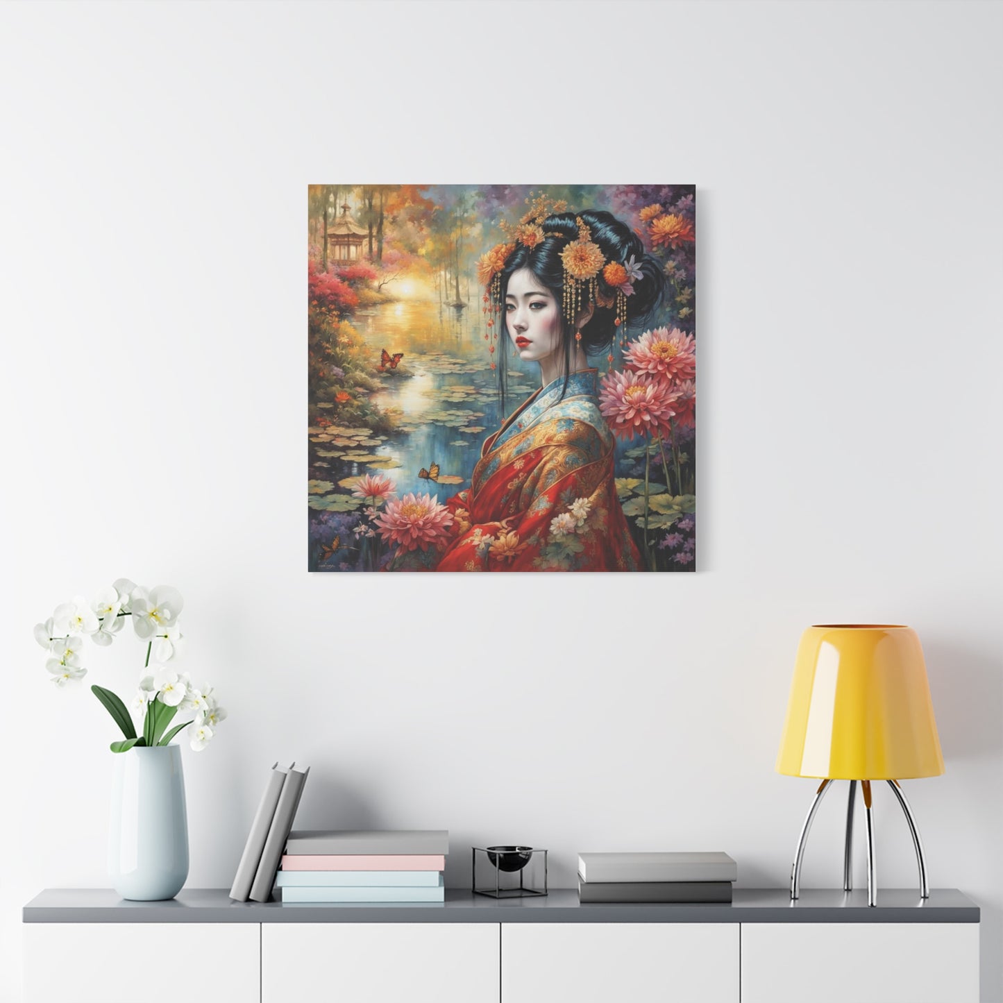 Beautiful Woman Asian Abstract Art