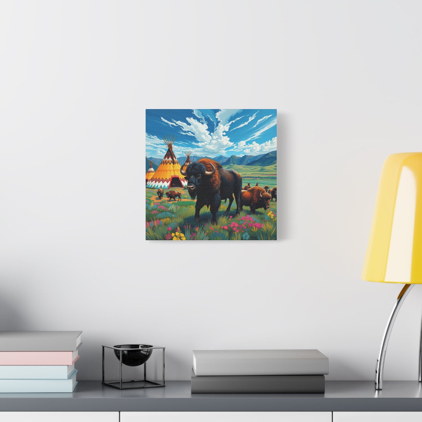 Canvas Print -Vibrant Buffalo Wall Art