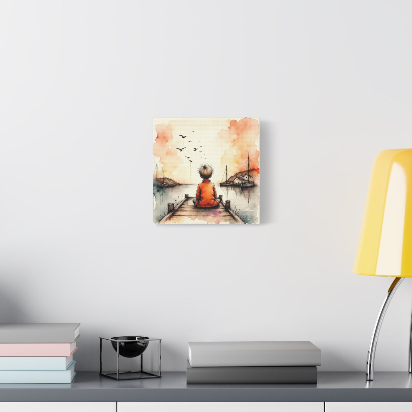 Little Boy on the Dock Abstract Art