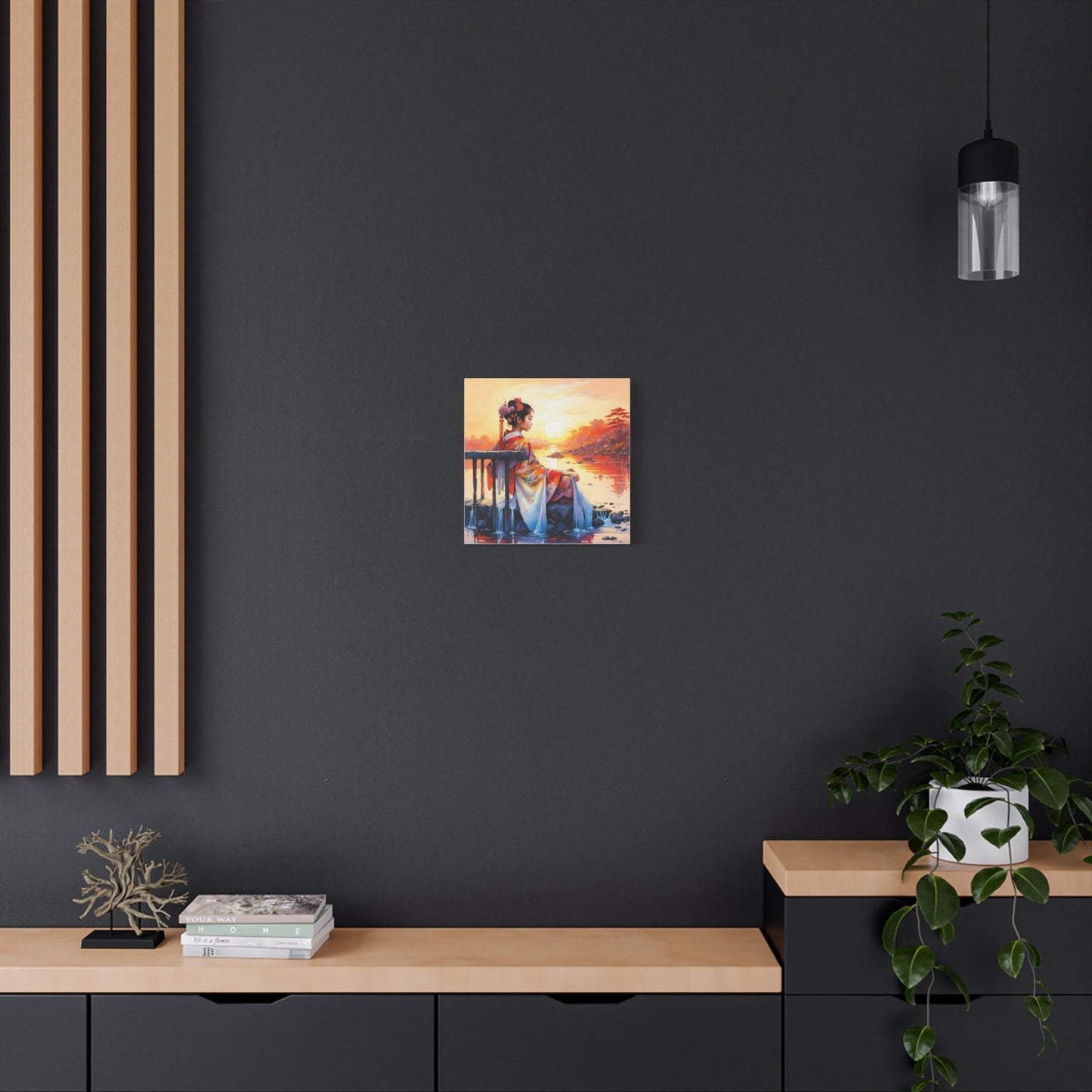 Girl by the Water Asian Abstract Art