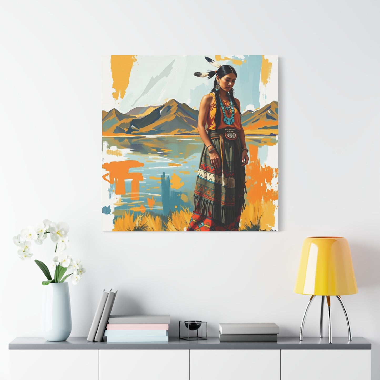 Canvas Print -Native American Woman Wall Art