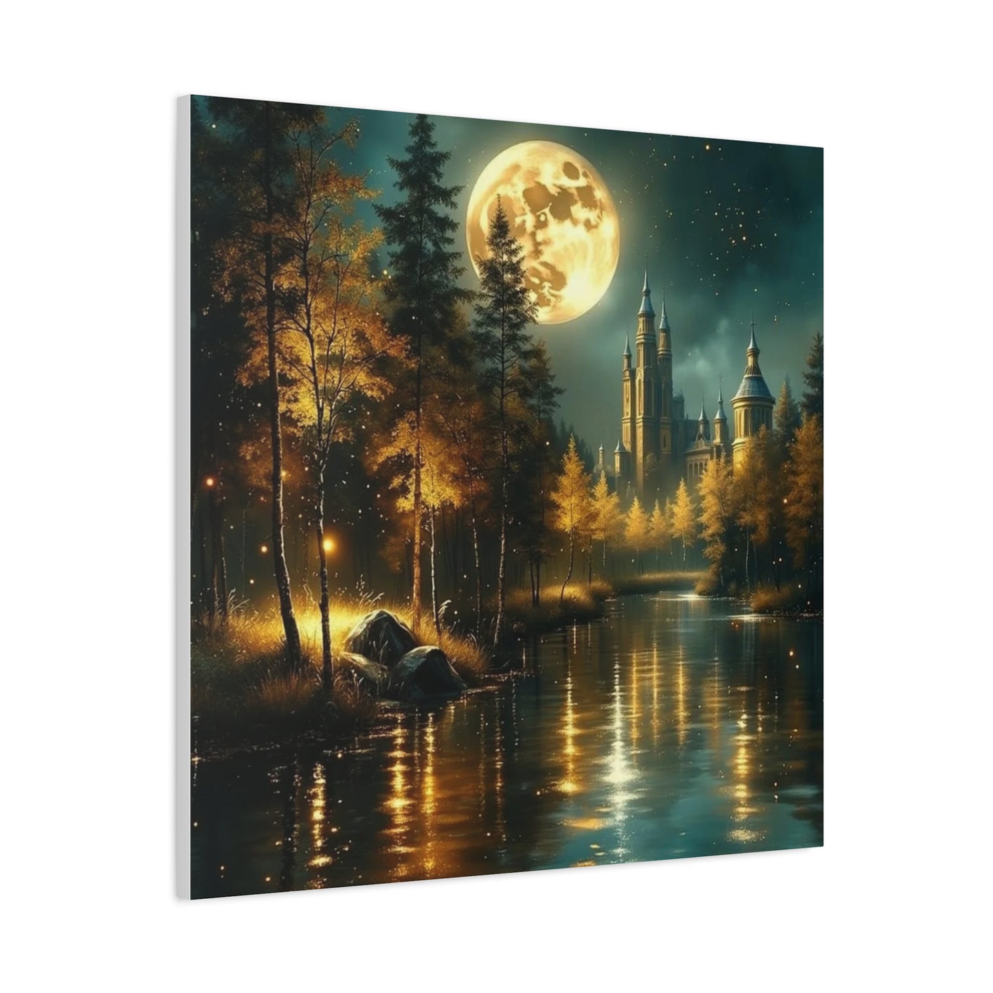 Canvas Print - Moon Over the Castle Wall Art