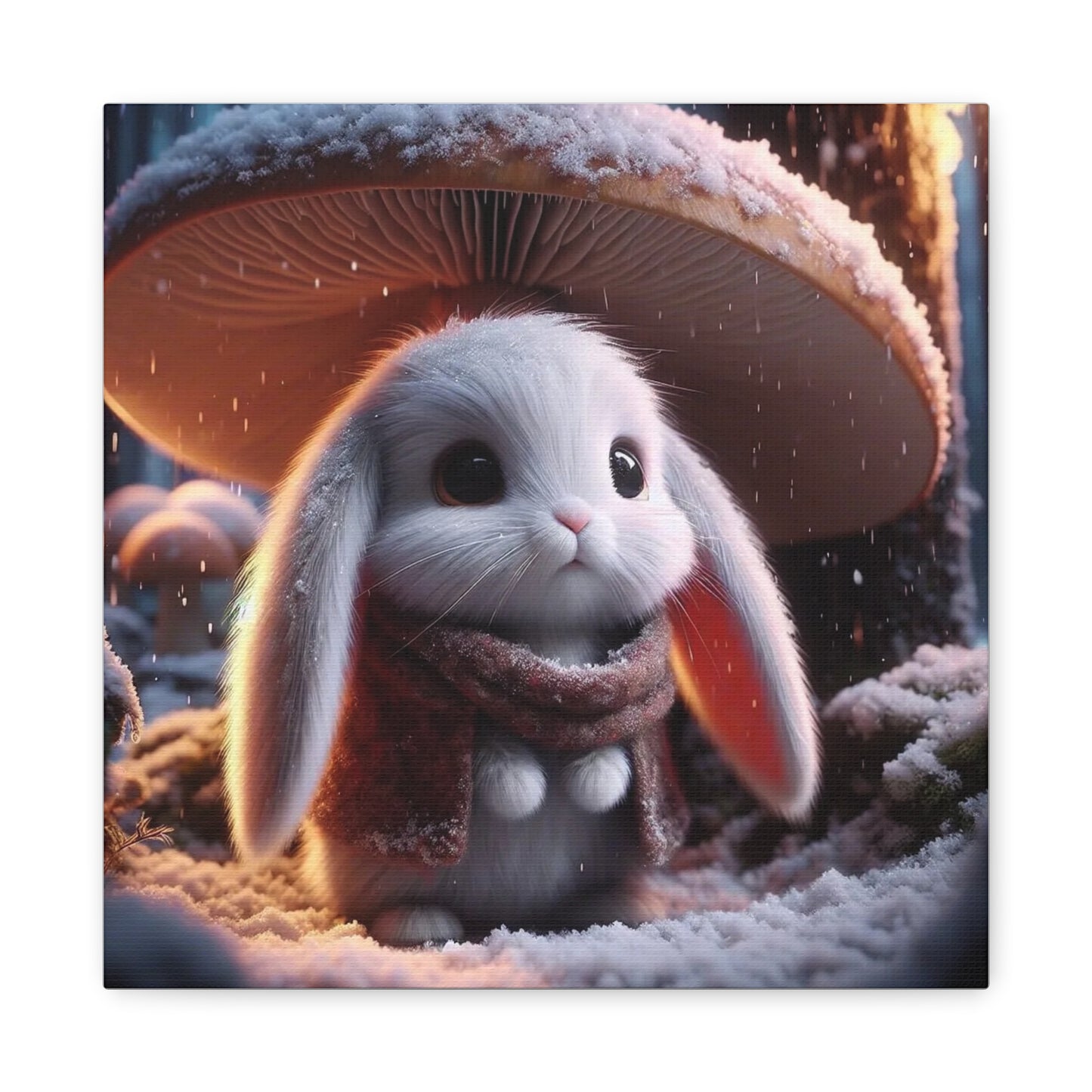 Baby Bunny in the Snow Art