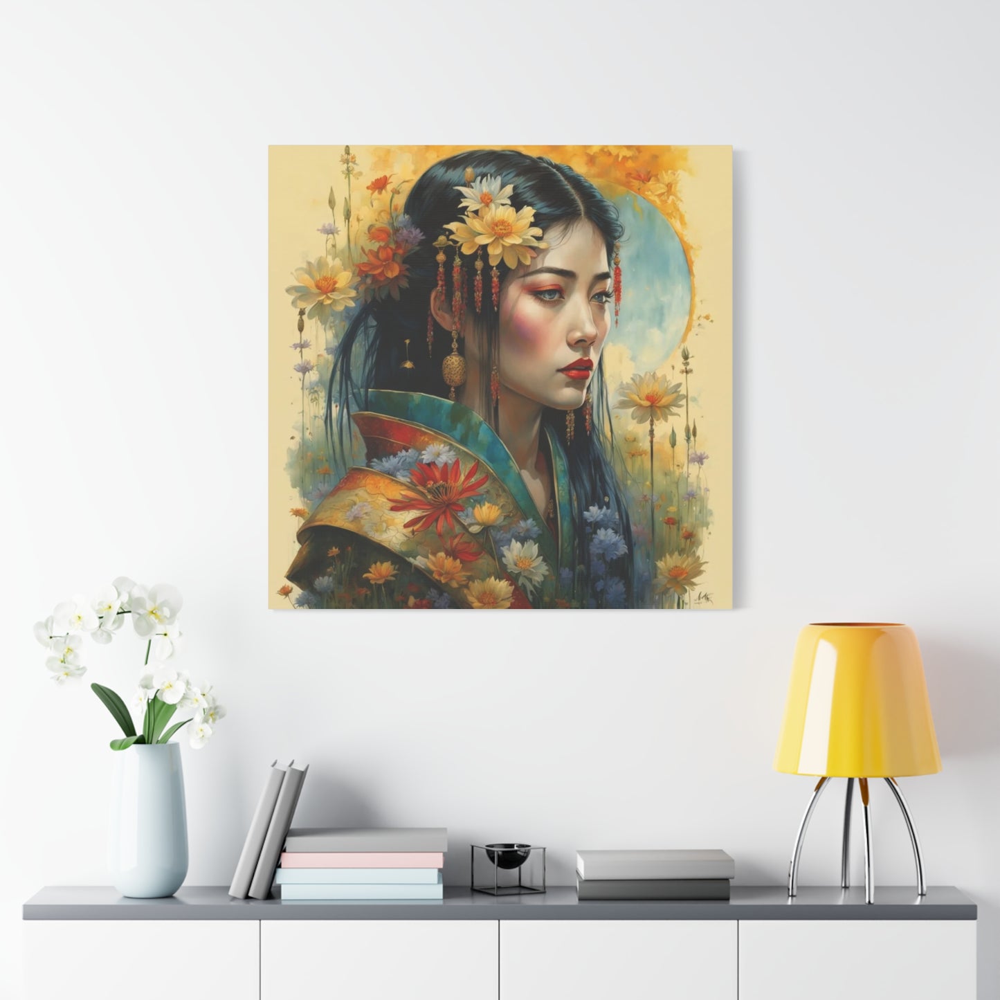 Beautiful Woman Asian Abstract Art