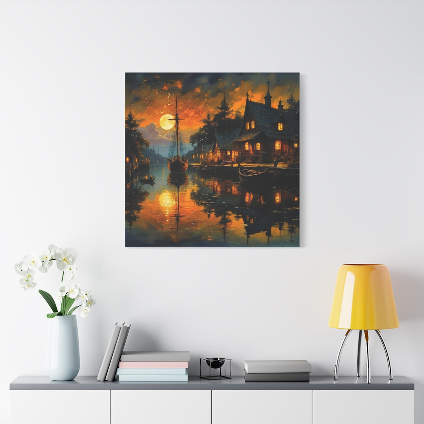 Wall Art - Harbor Glow Matte Canvas