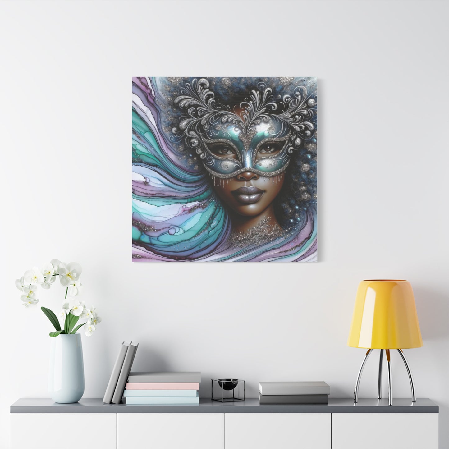 Beautiful Black Woman Abstract Canvas Art