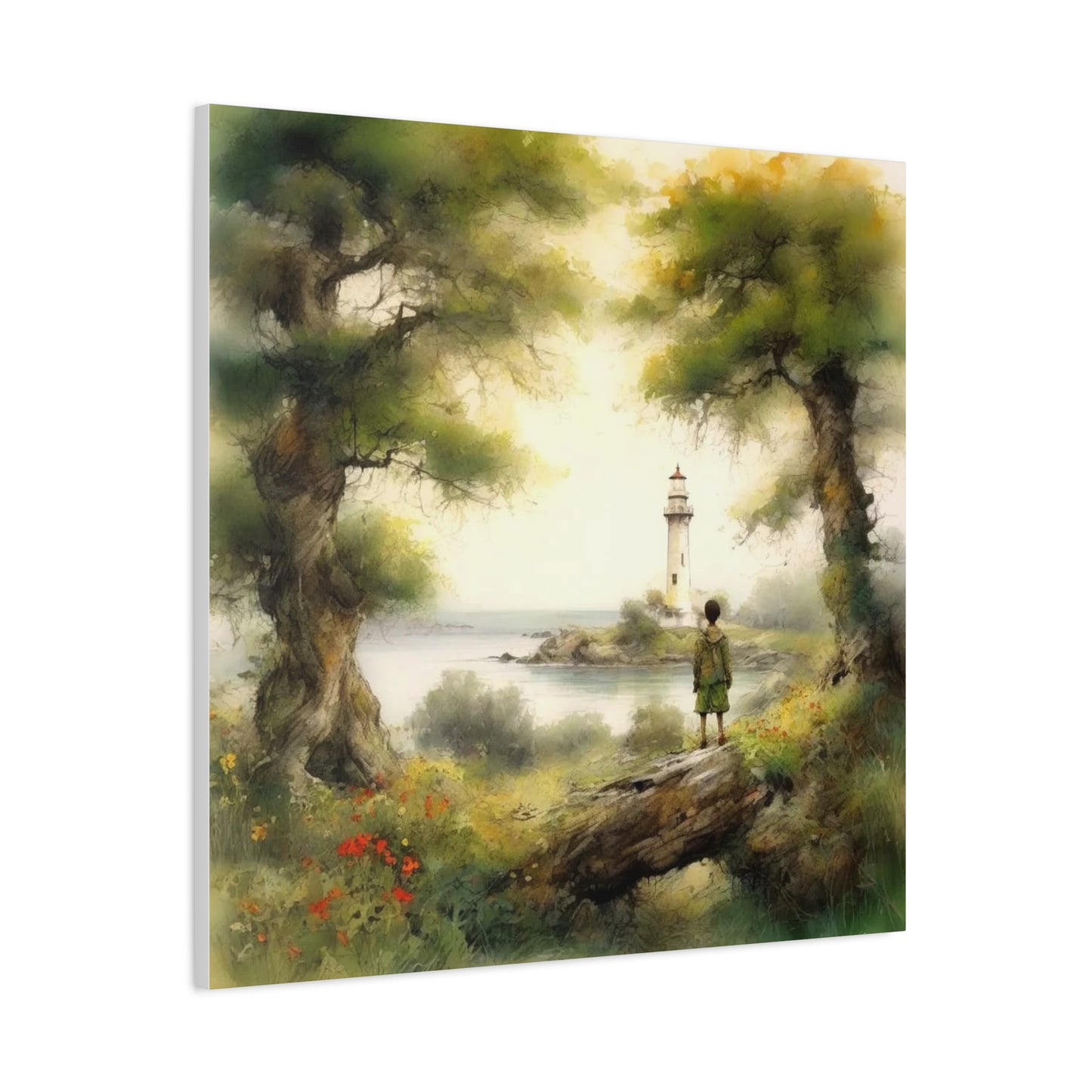 Boy and the Lighthouse Art