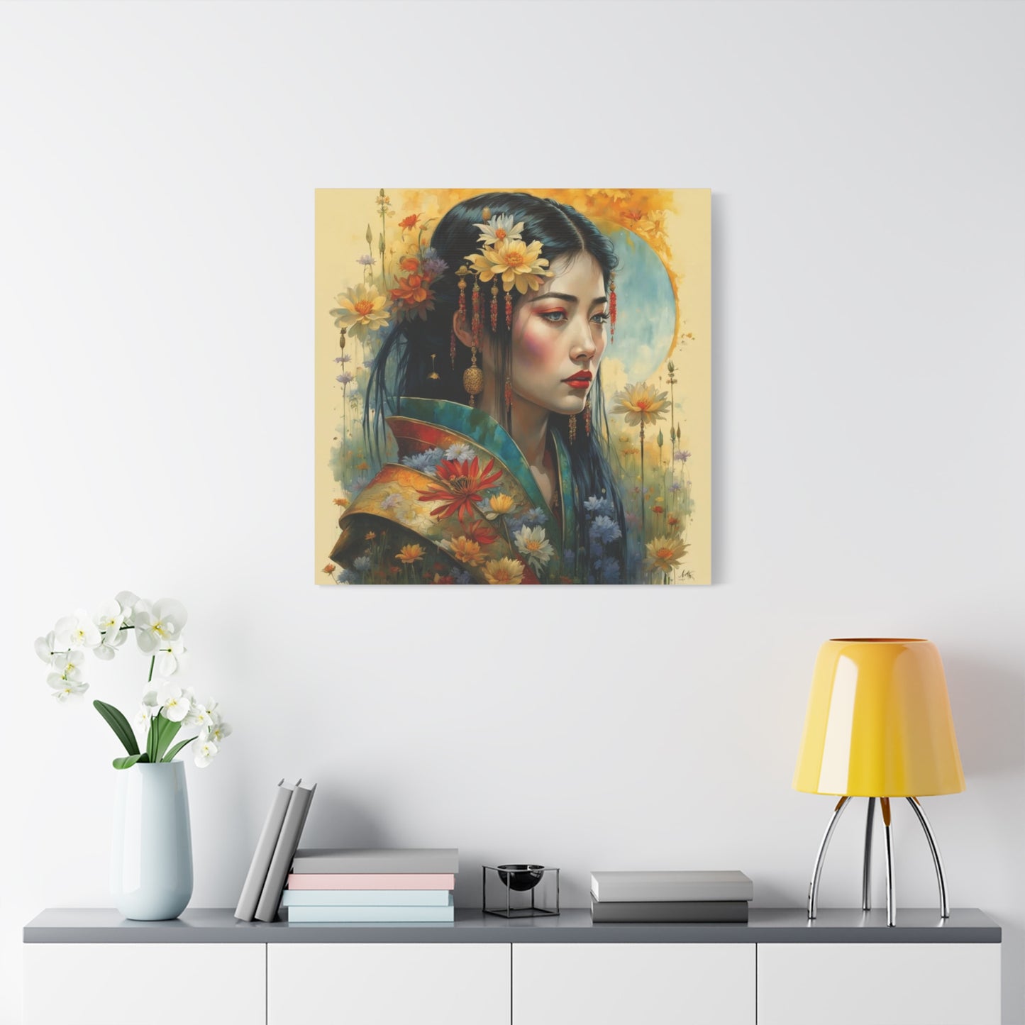 Beautiful Woman Asian Abstract Art