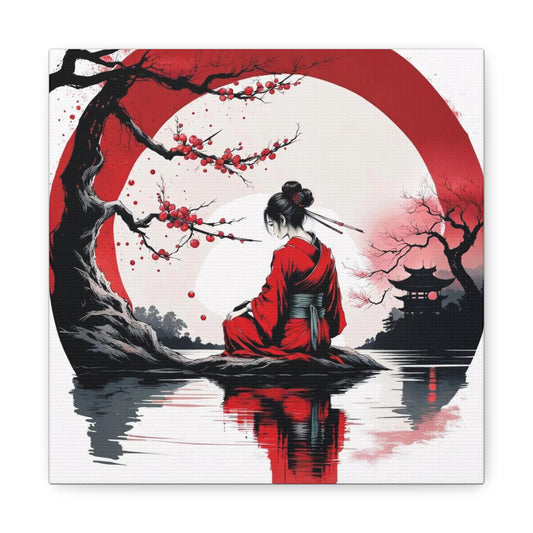 Geisha Asian Abstract Art