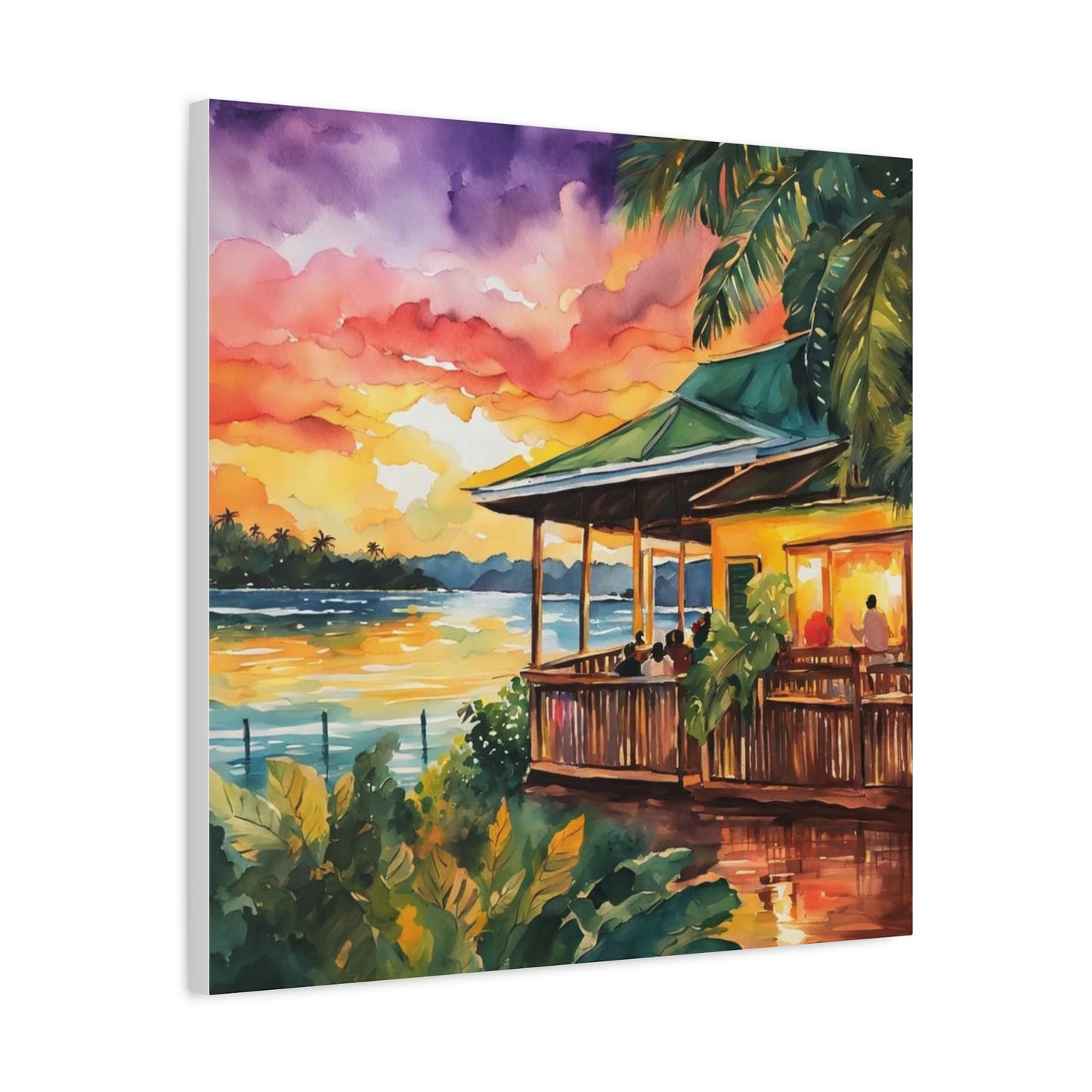 Beach Side Restaurant Abstract Art