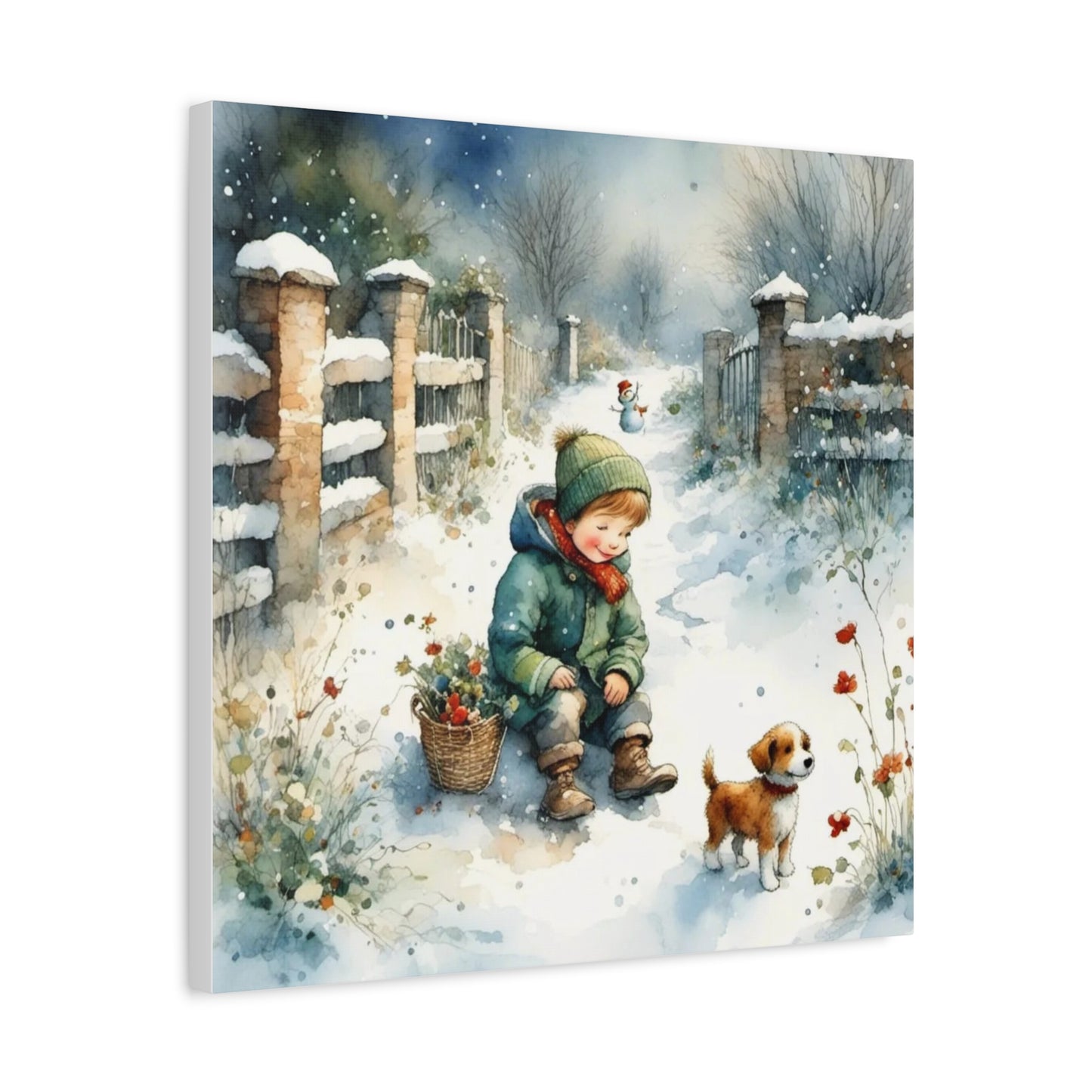 A Boy and His Puppy Art