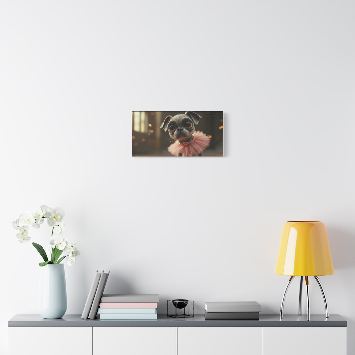 Cute Dog in Pink Tutu Art