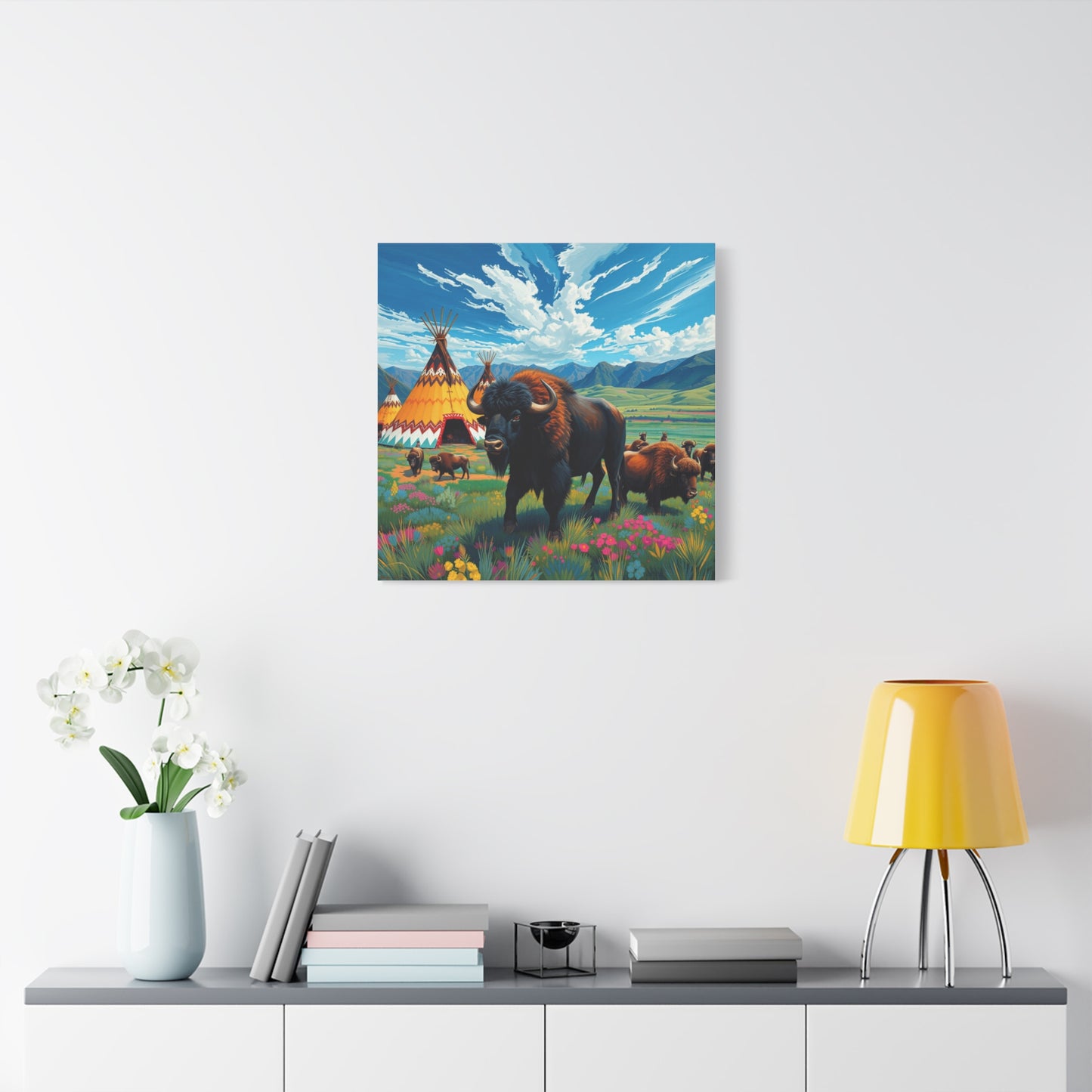 Canvas Print -Vibrant Buffalo Wall Art