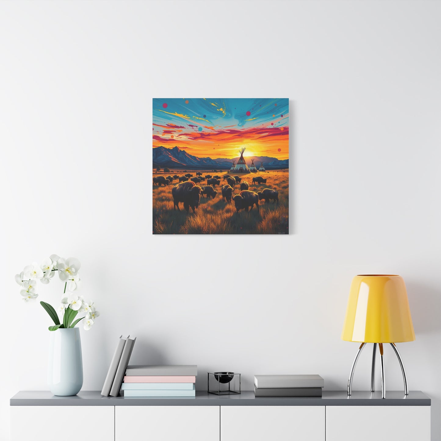 Canvas Print -Where the Buffalo Roam Wall Art