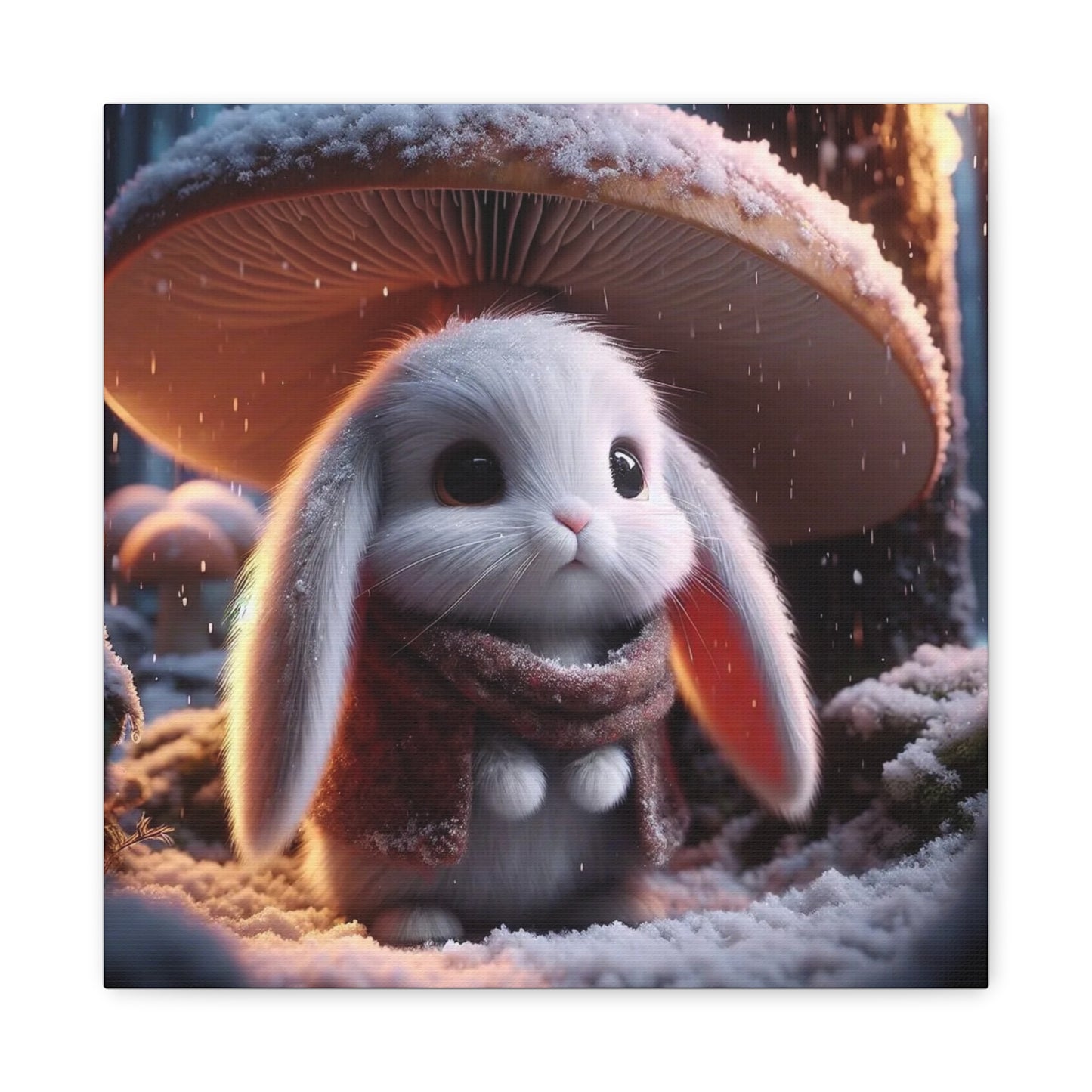 Baby Bunny in the Snow Art