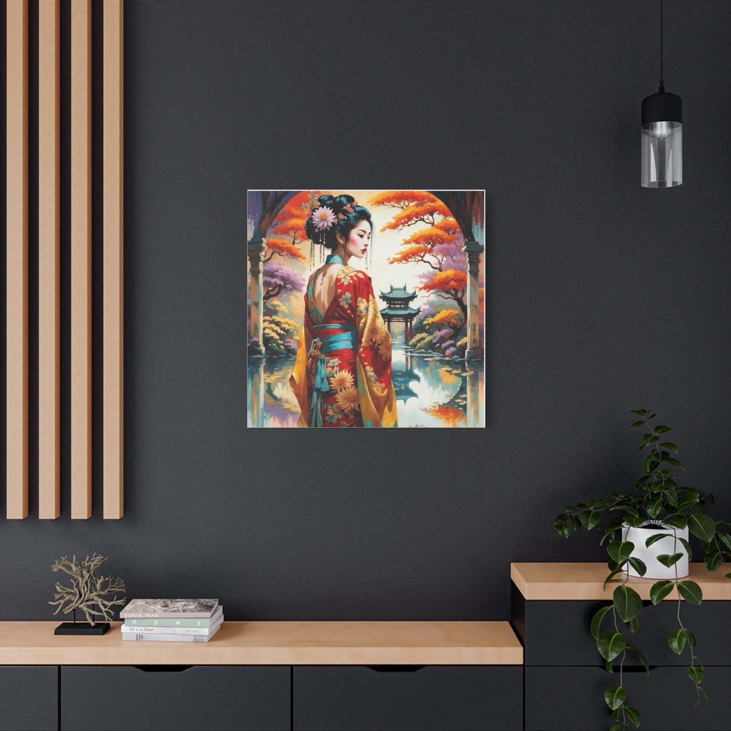 Geisha Asian Abstract Art