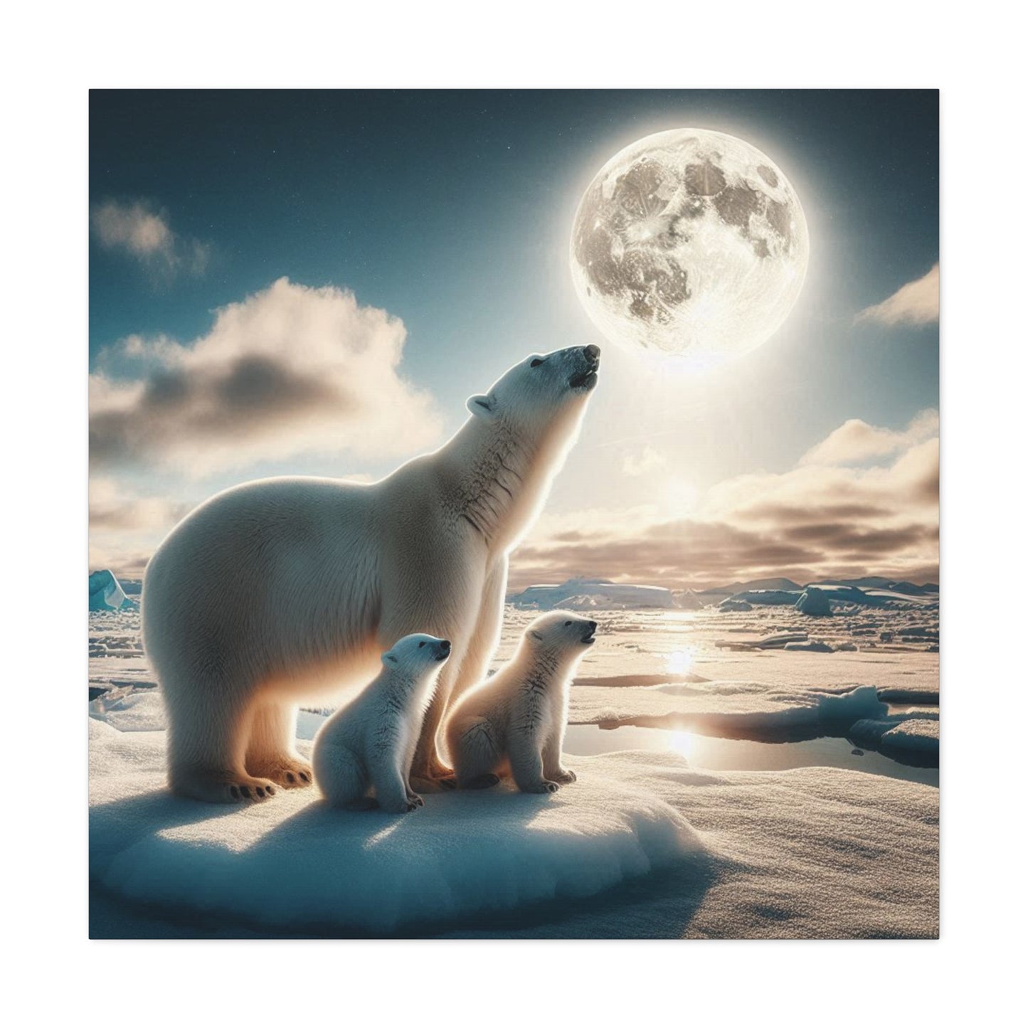 Canvas Print - Polar Bears Wall Art