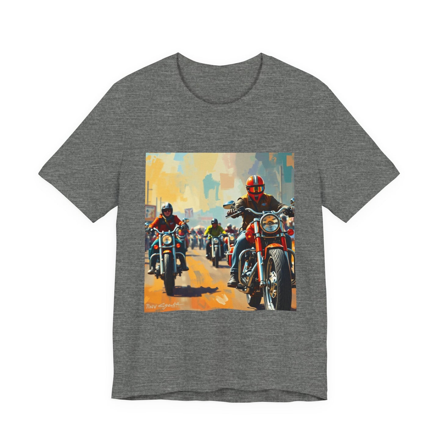 Black Hills Bikers in Sturgis Abstract Tee 1