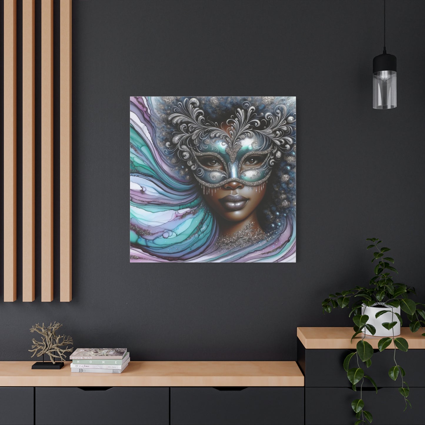 Beautiful Black Woman Abstract Canvas Art