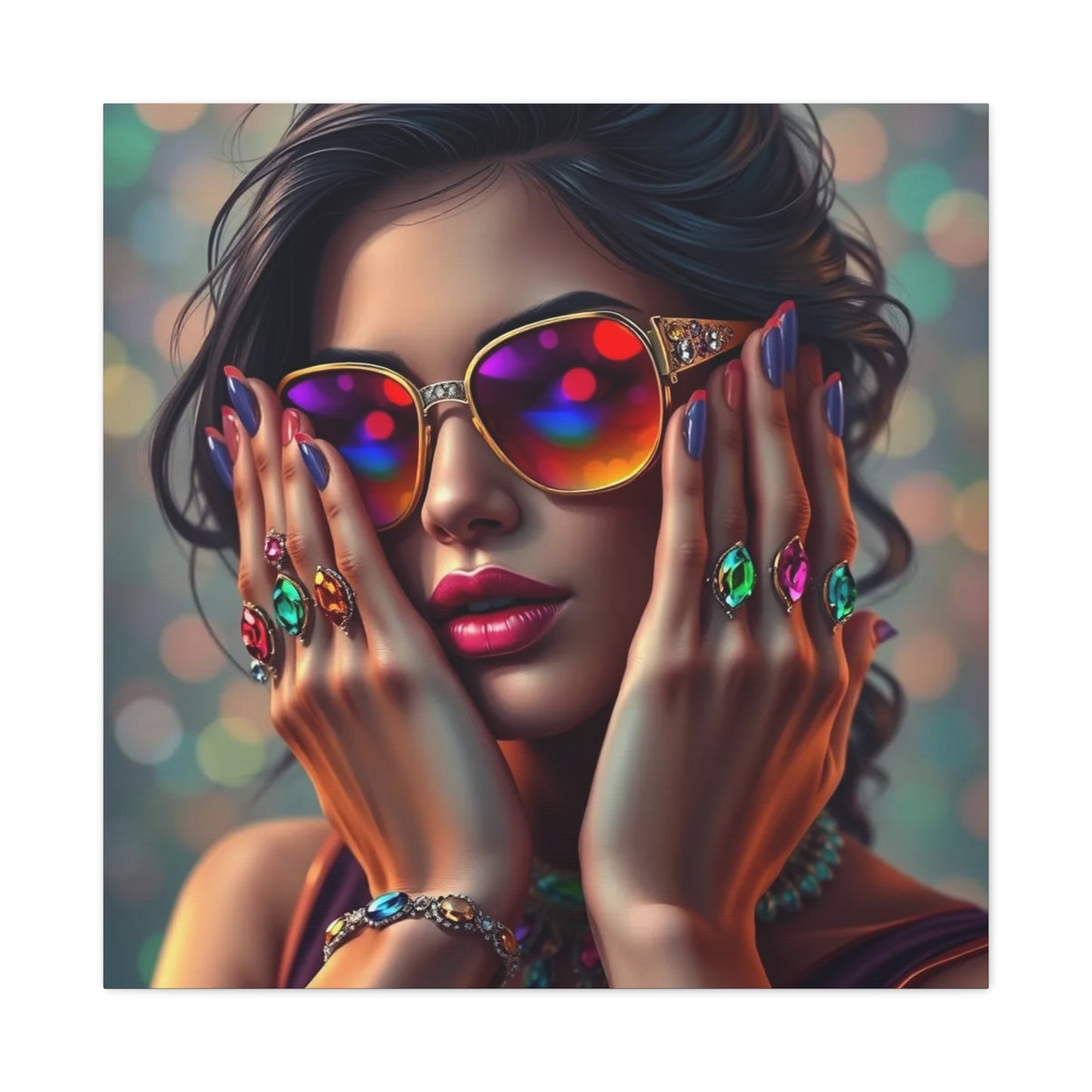 Lady in Jewels Abstract Art