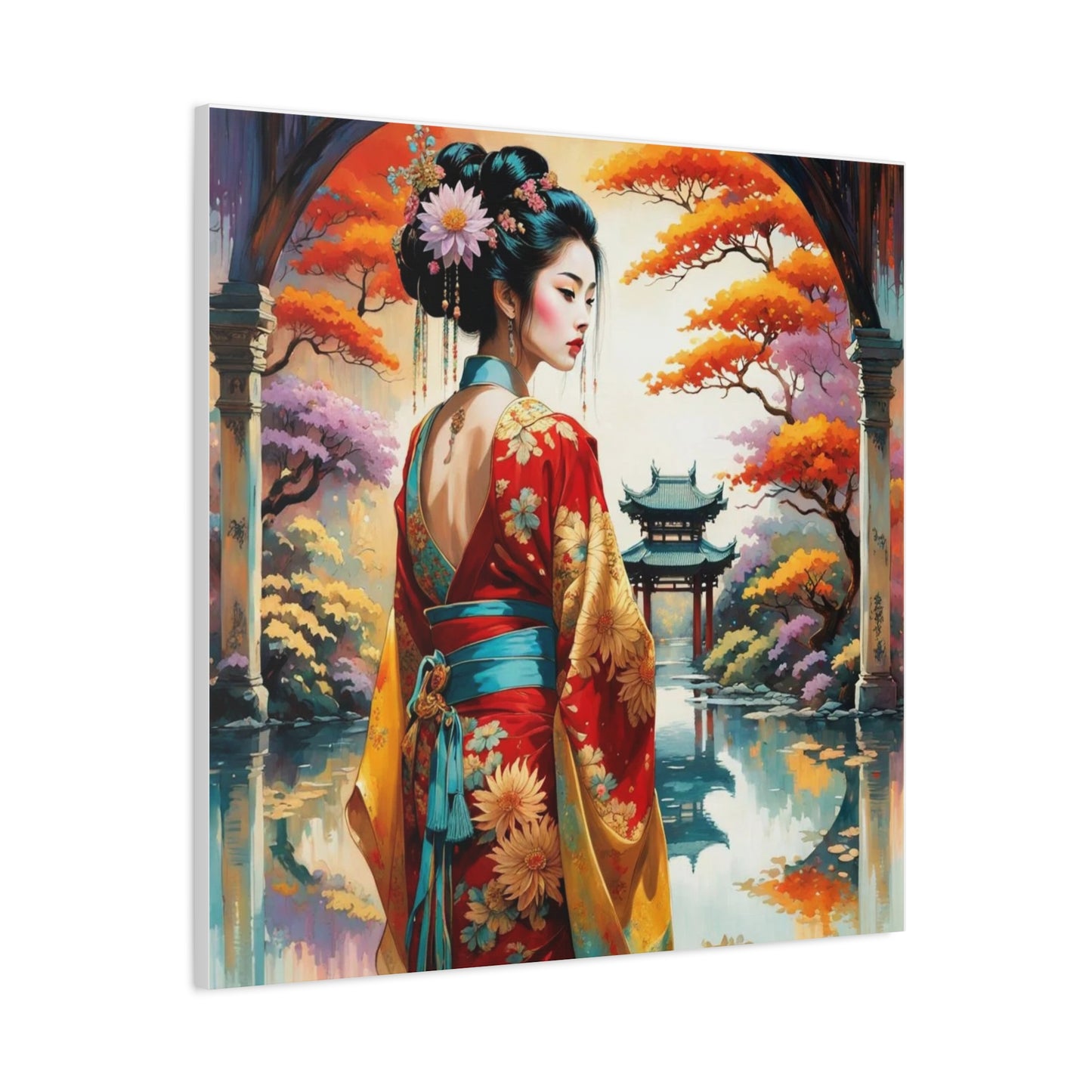 Geisha Asian Abstract Art