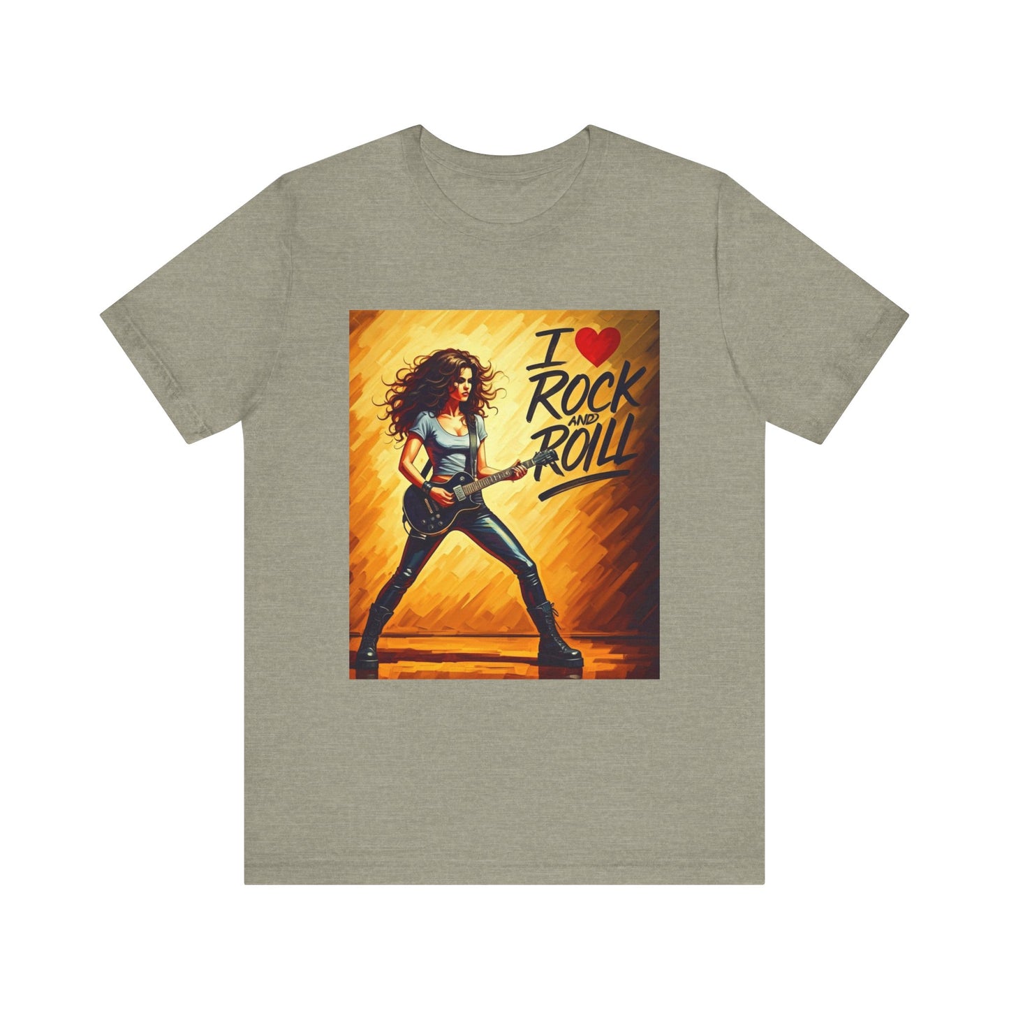 I Love Rock and Roll Abstract T-Shirt