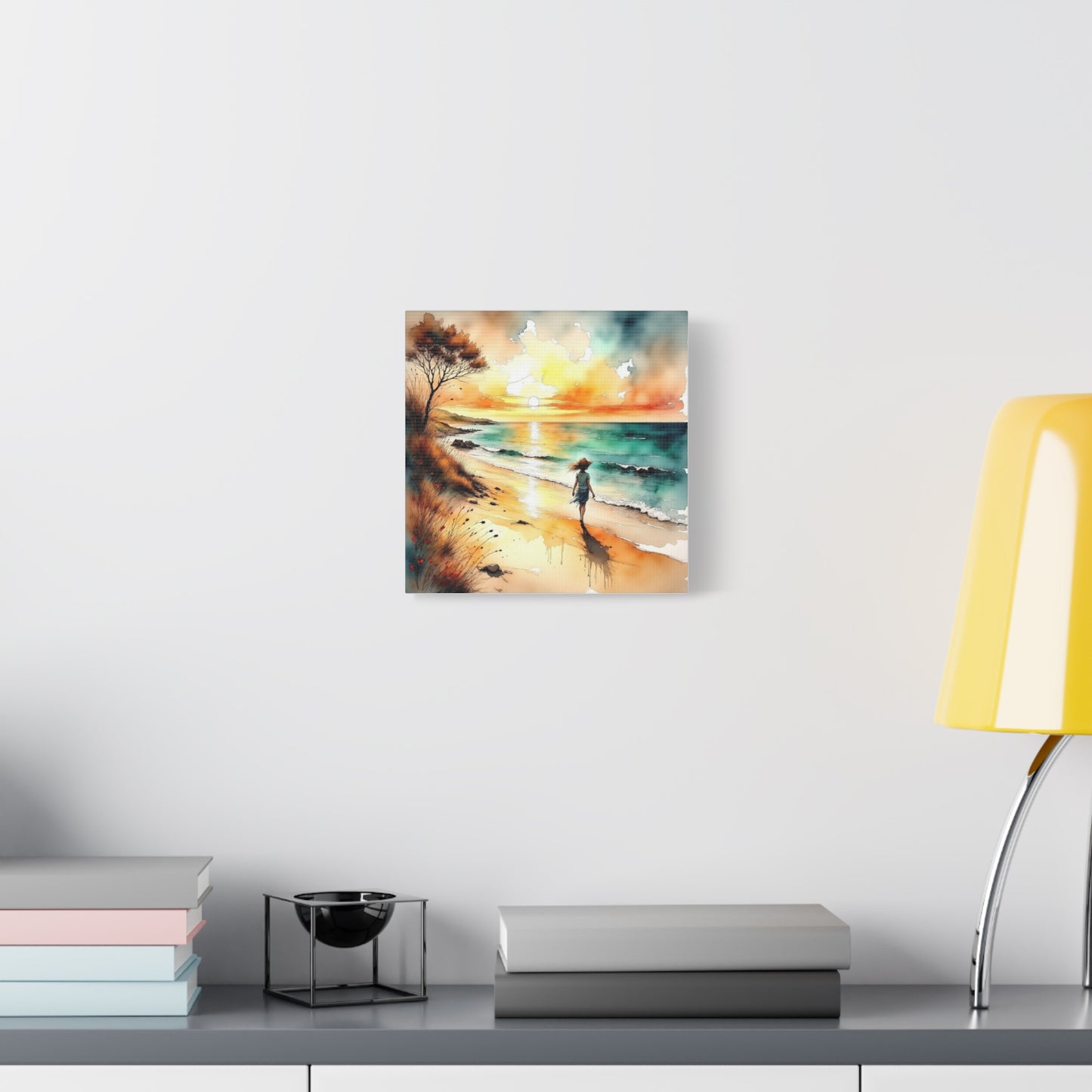 Girl on the Beach Abstract Art
