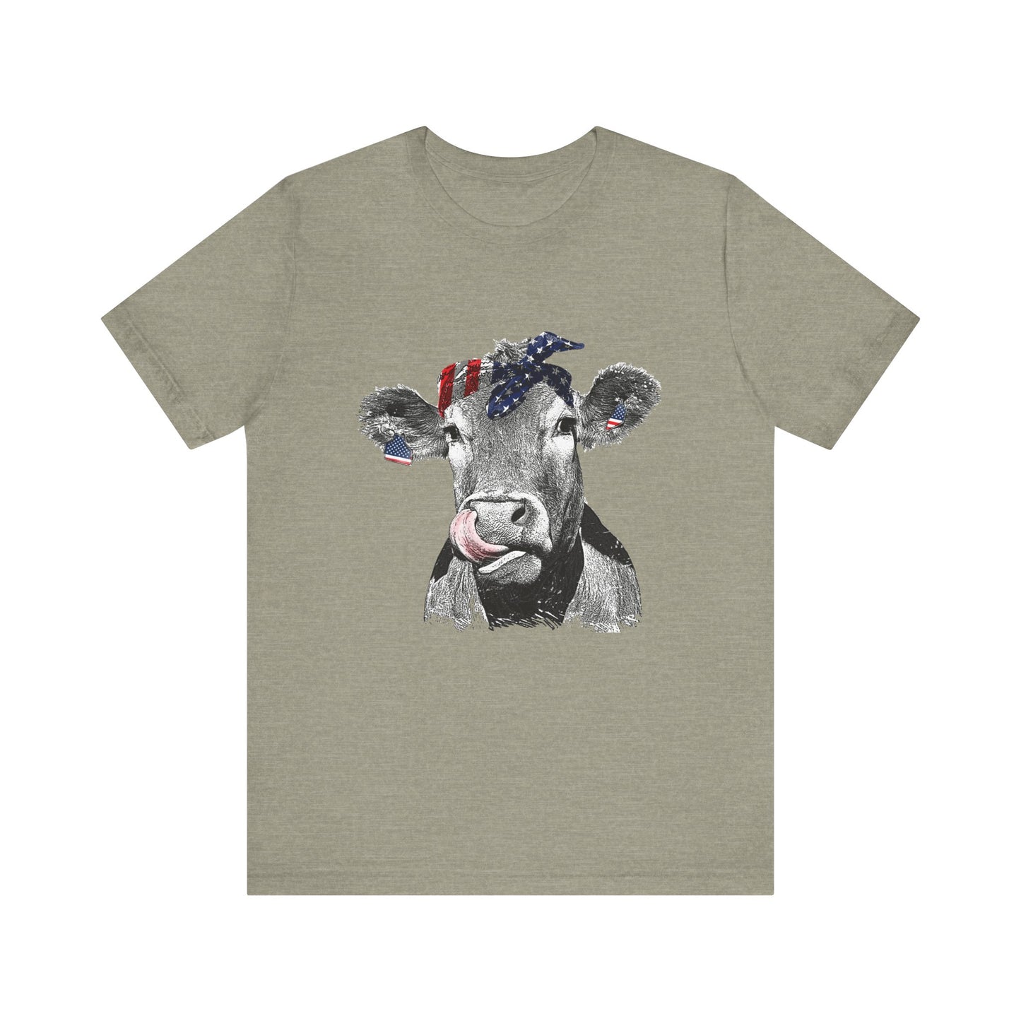 Cow with Flag Bandanna T-Shirt